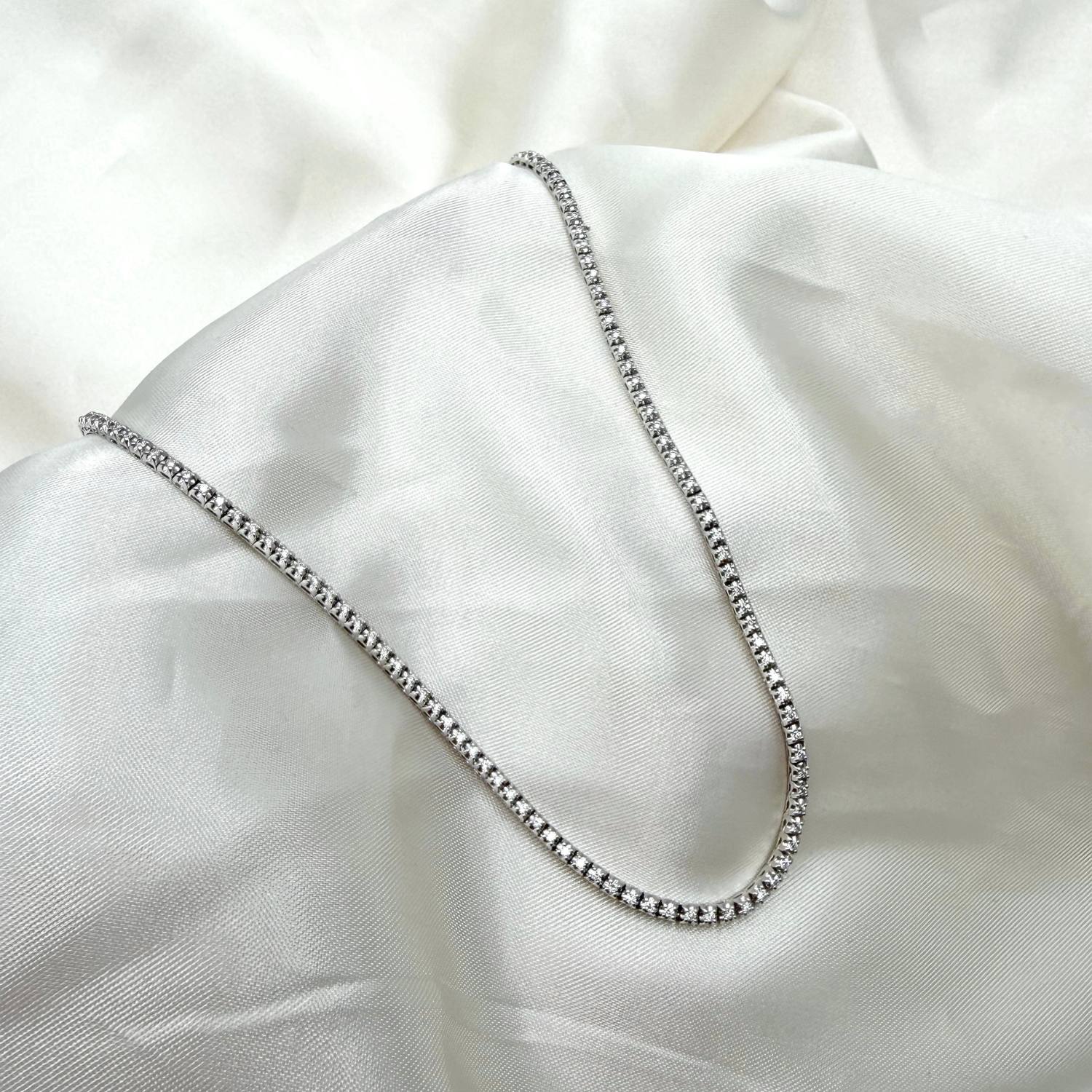 Aveny LUXURY - Tennishalskæde, 45 cm/2,05 ct. w/si - E3346-4-HG-45CM - Image 3