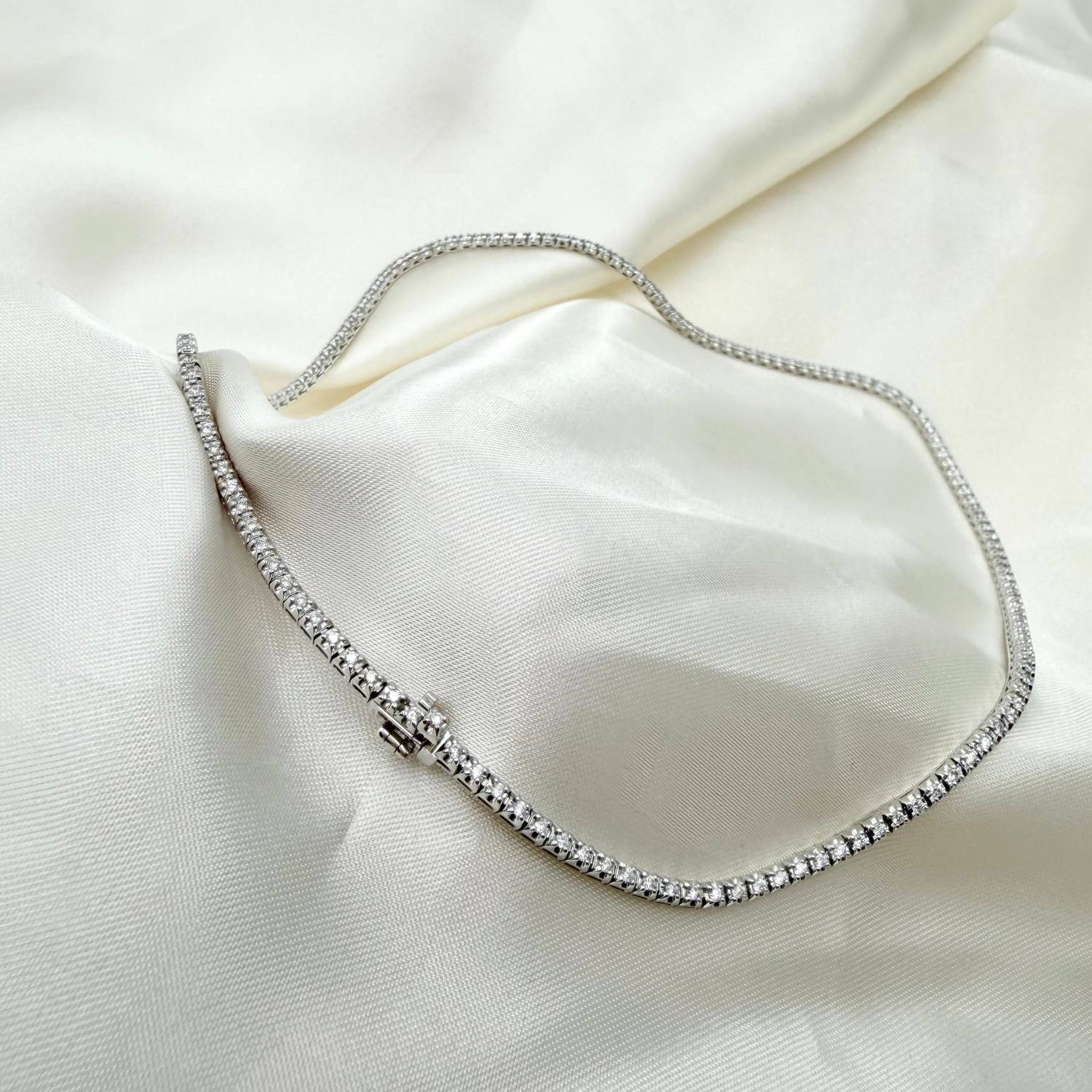 Aveny LUXURY - Tennishalskæde, 45 cm/2,05 ct. w/si - E3346-4-HG-45CM - Image 6