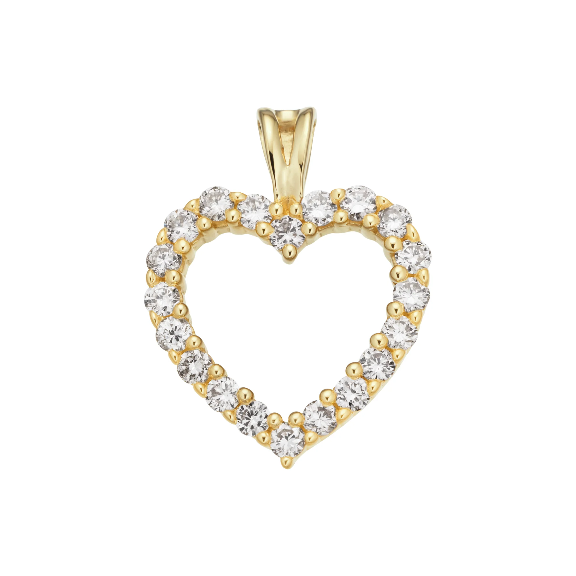 Aveny LUXURY - Vedhæng m. hjerte, 0,39 ct. w/si - 14 kt. guld