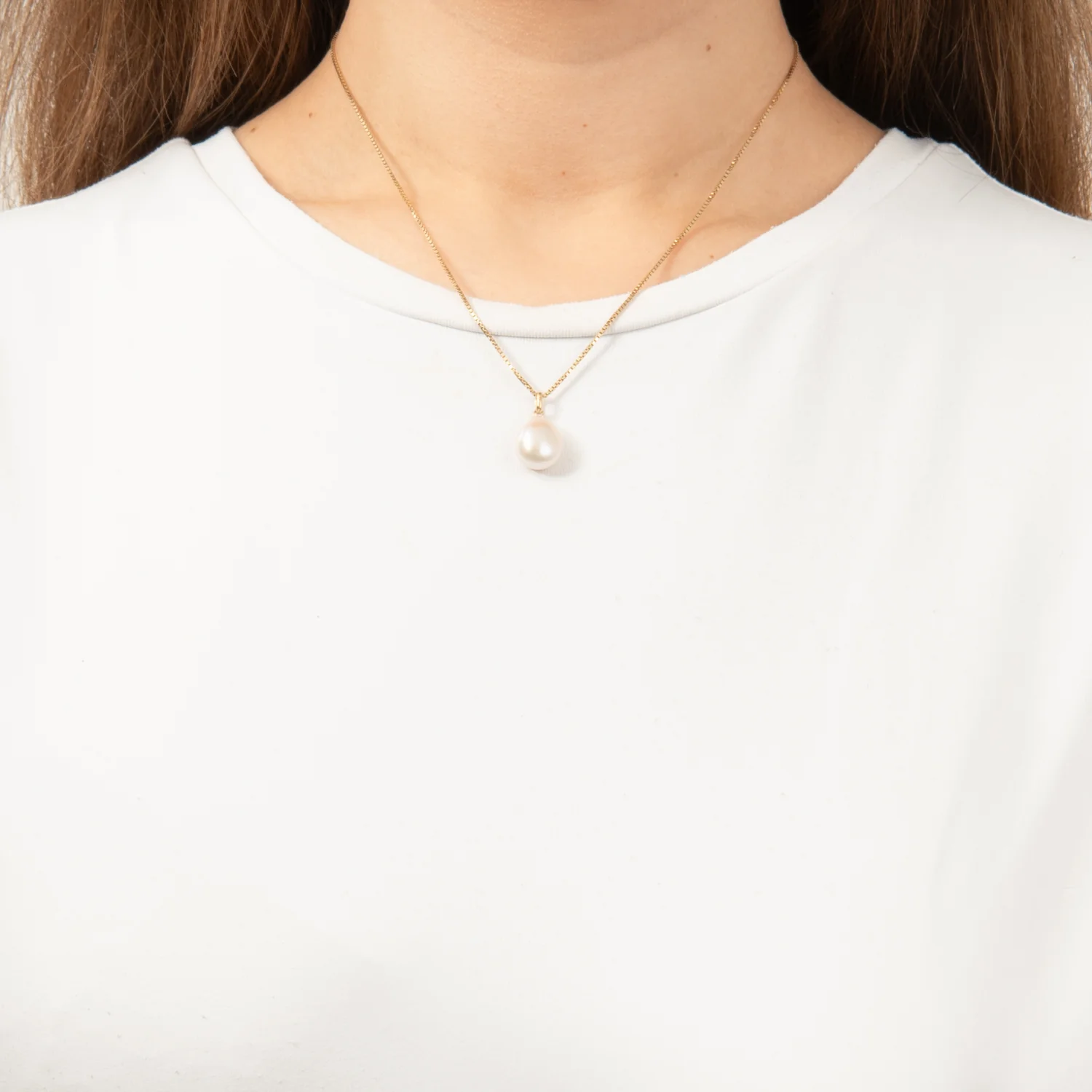 Aveny NINE K - Barok Perle vedhæng - 9 karat guld - Image 2