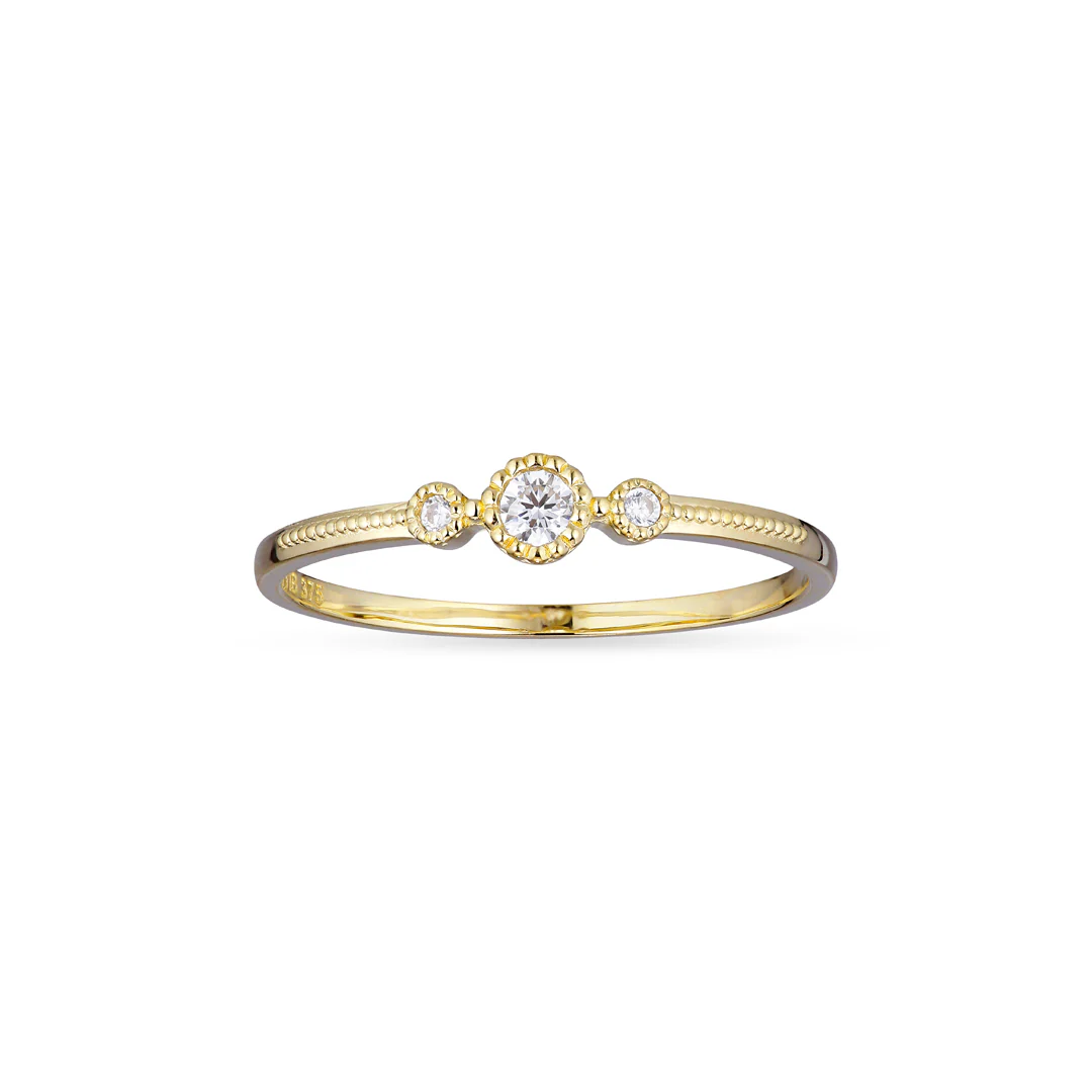 Aveny NINE K - Enkelt ring m. zirkonia - ST46391