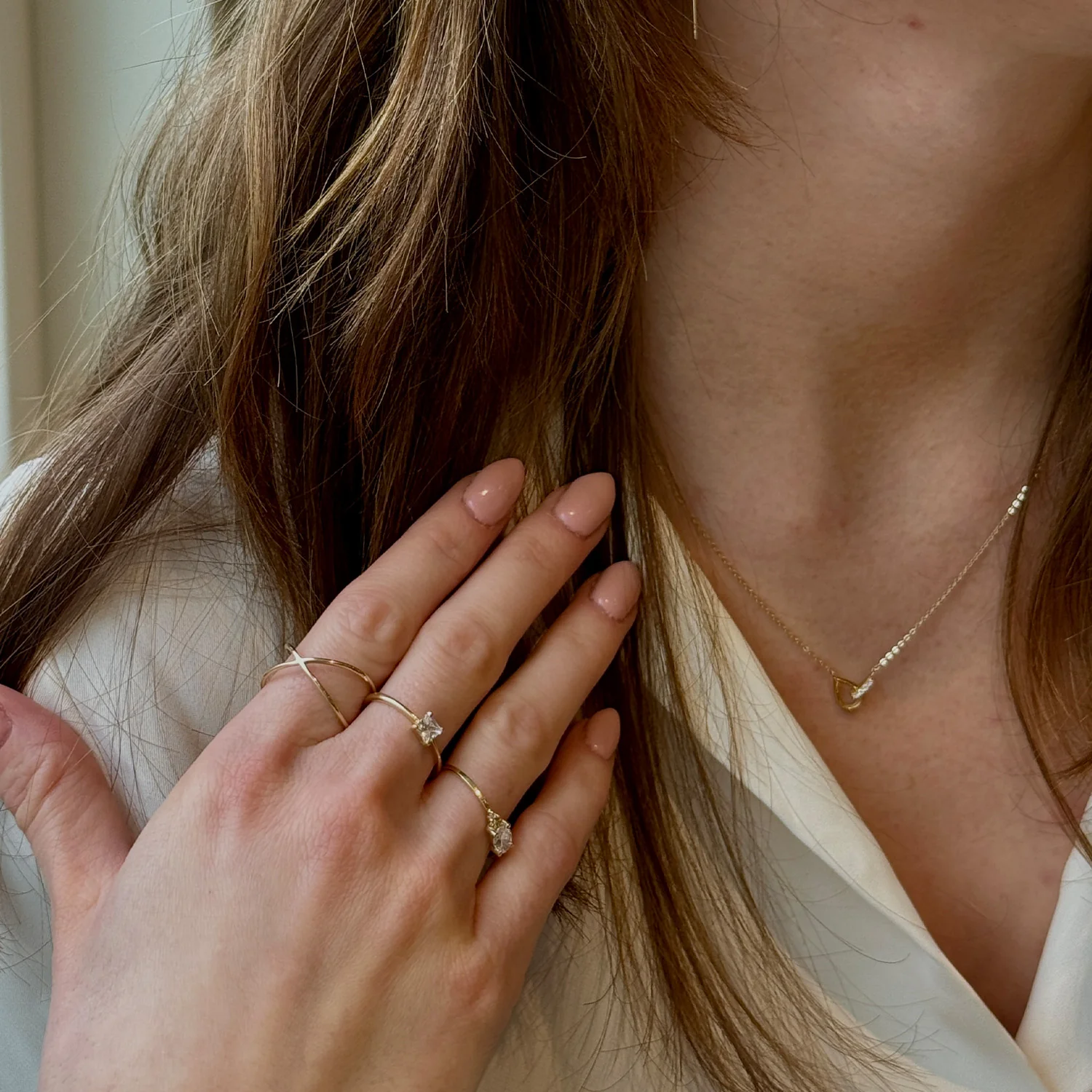 Aveny NINE K - Guld ring m. zirkonia - 9 kt. guld - Image 5