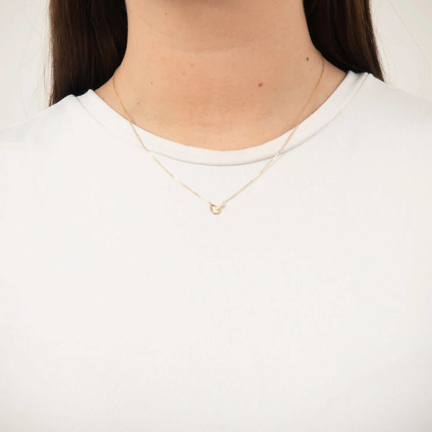 Aveny NINE K - Halskæde m. zirkonia, 42+3 cm - 9 kt. guld - Image 2