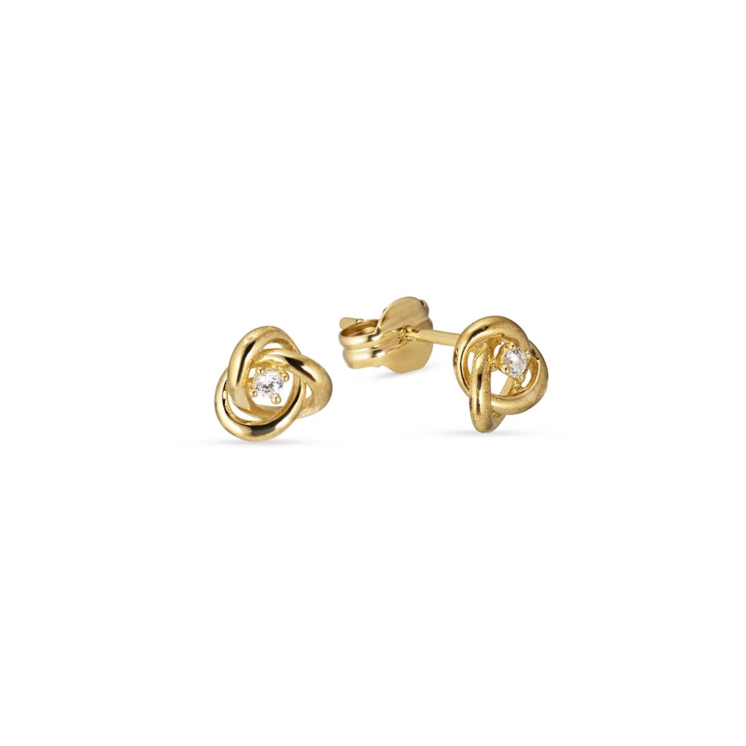 Aveny NINE K - Ørestikker cirkler, 2 x zirkonia - 9 kt. guld
