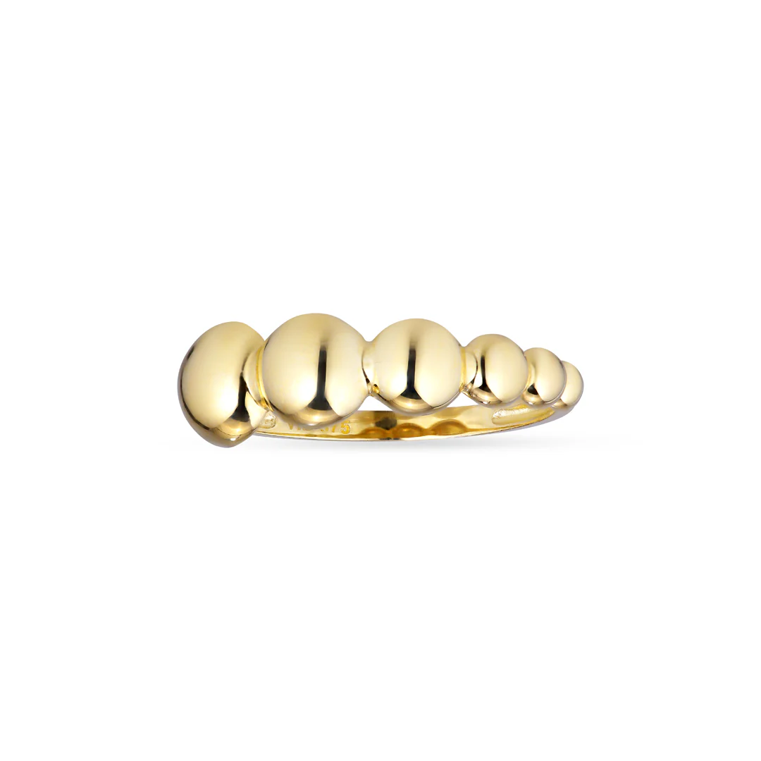Aveny NINE K - Ring m. bølge - 9 kt. guld