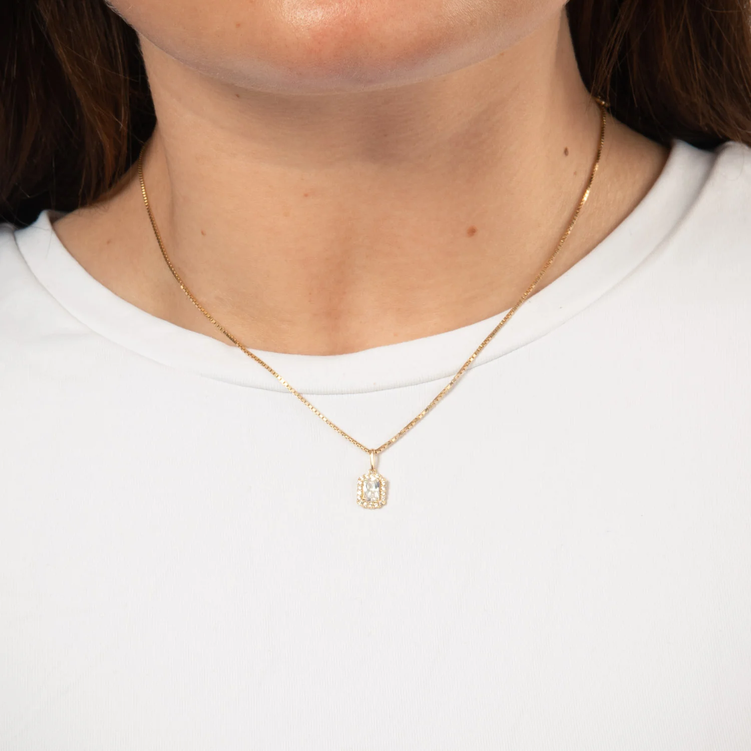 Aveny NINE K - Zirkonia vedhæng - 9 kt. guld - Image 2