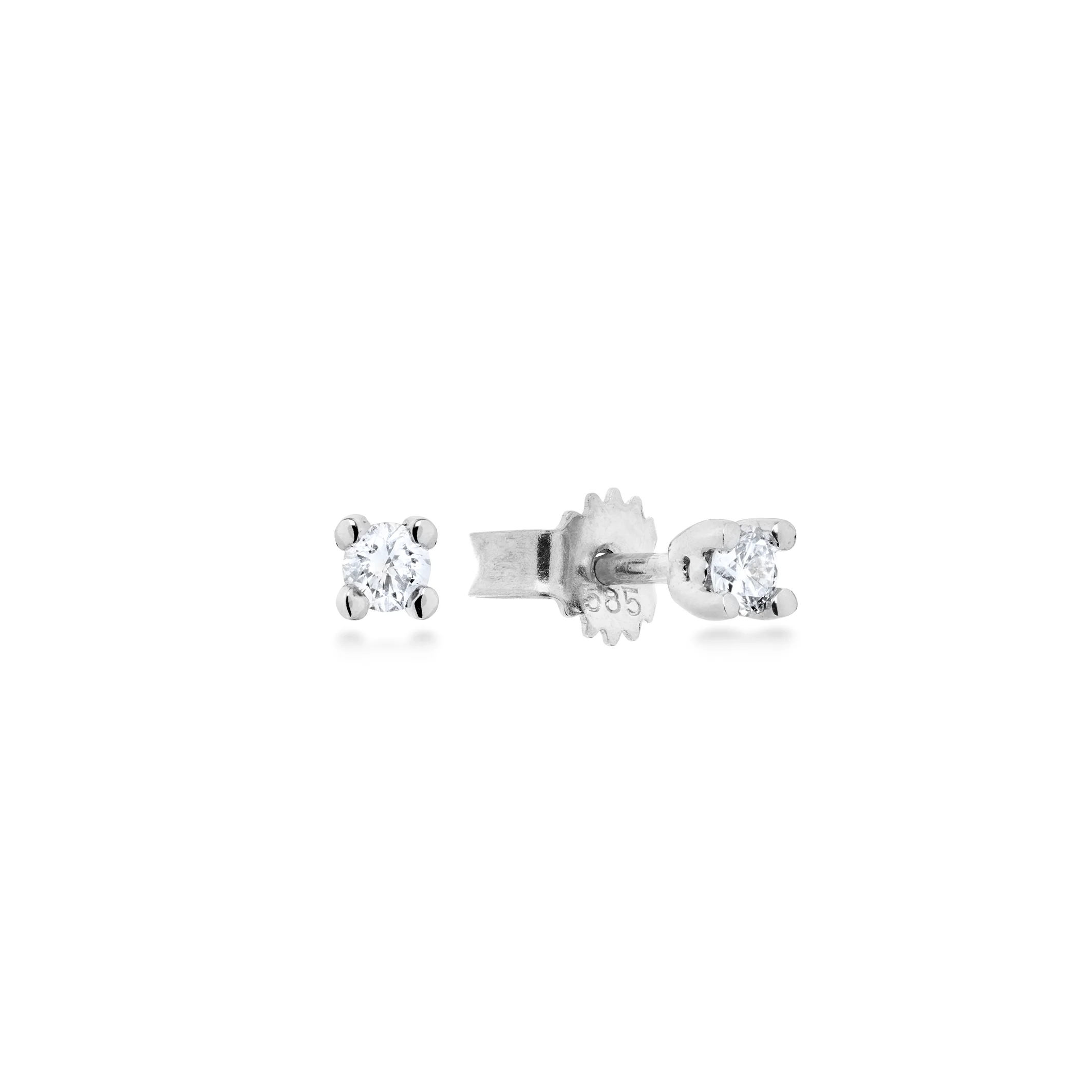 Aveny STARLIGHT - Ørestikker, 2x0,05 ct. w/si - 14 kt. hvidguld