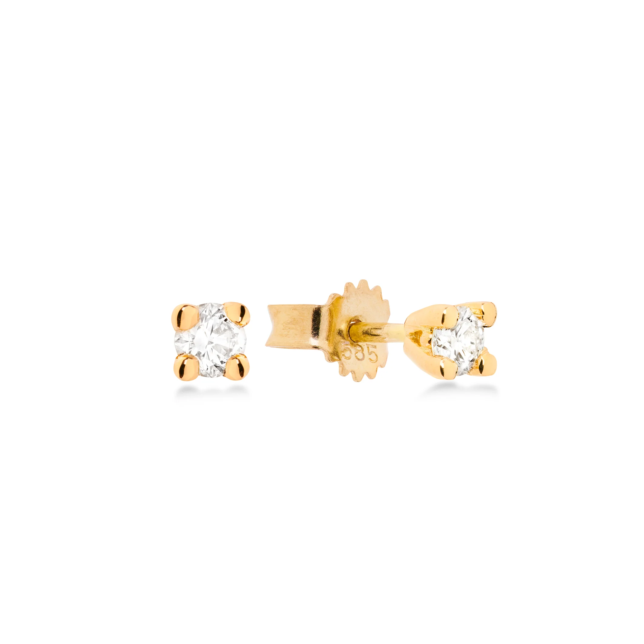 Aveny STARLIGHT - Ørestikker, 2x0,15 ct. w/si - 14 kt. guld