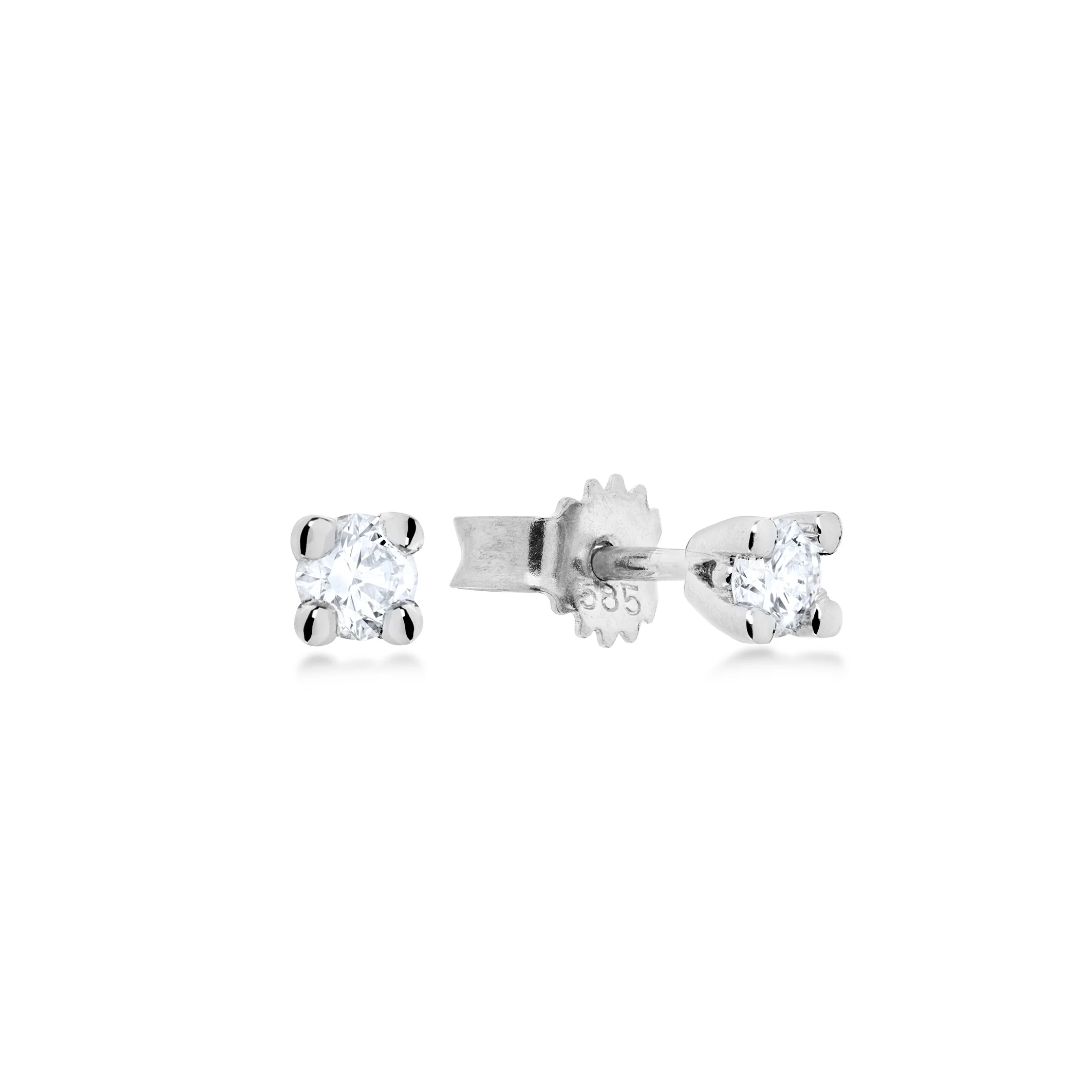 Aveny STARLIGHT - Ørestikker, 2x0,15 ct. w/si - 14 kt. hvidguld