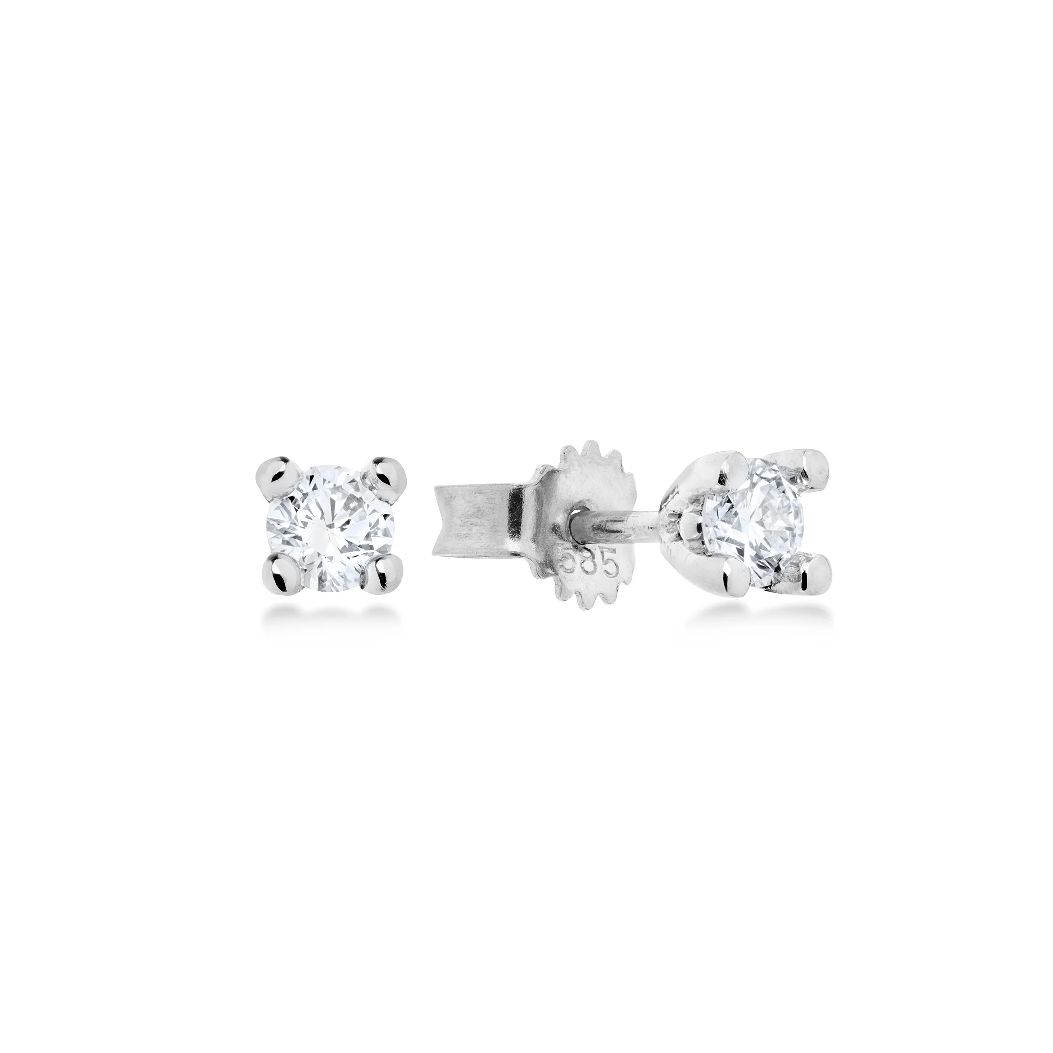 Aveny STARLIGHT - Ørestikker, 2x0,20 ct. w/si - 14 kt. hvidguld
