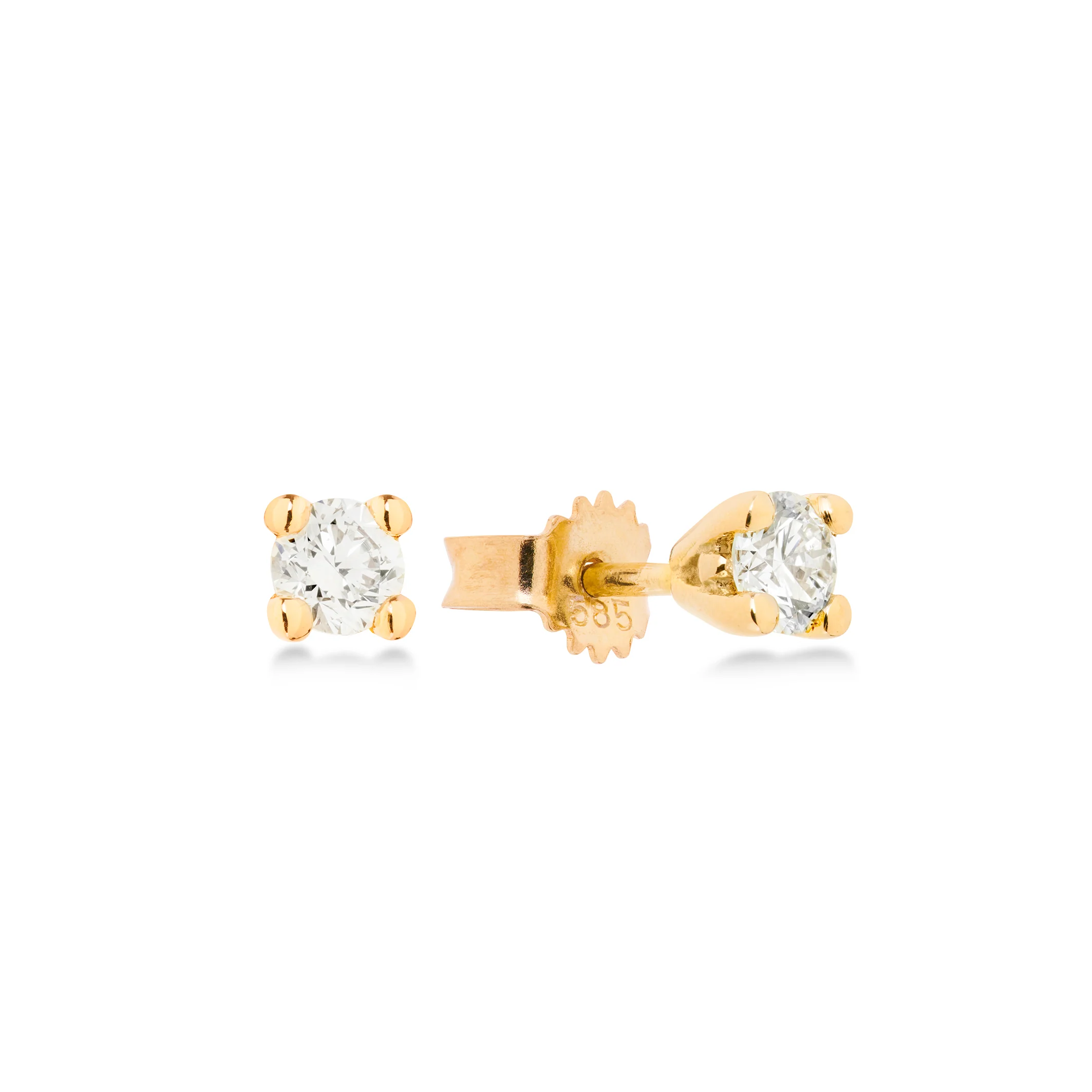 Aveny STARLIGHT - Ørestikker, 2x0,25 ct. w/si - 14 kt. guld