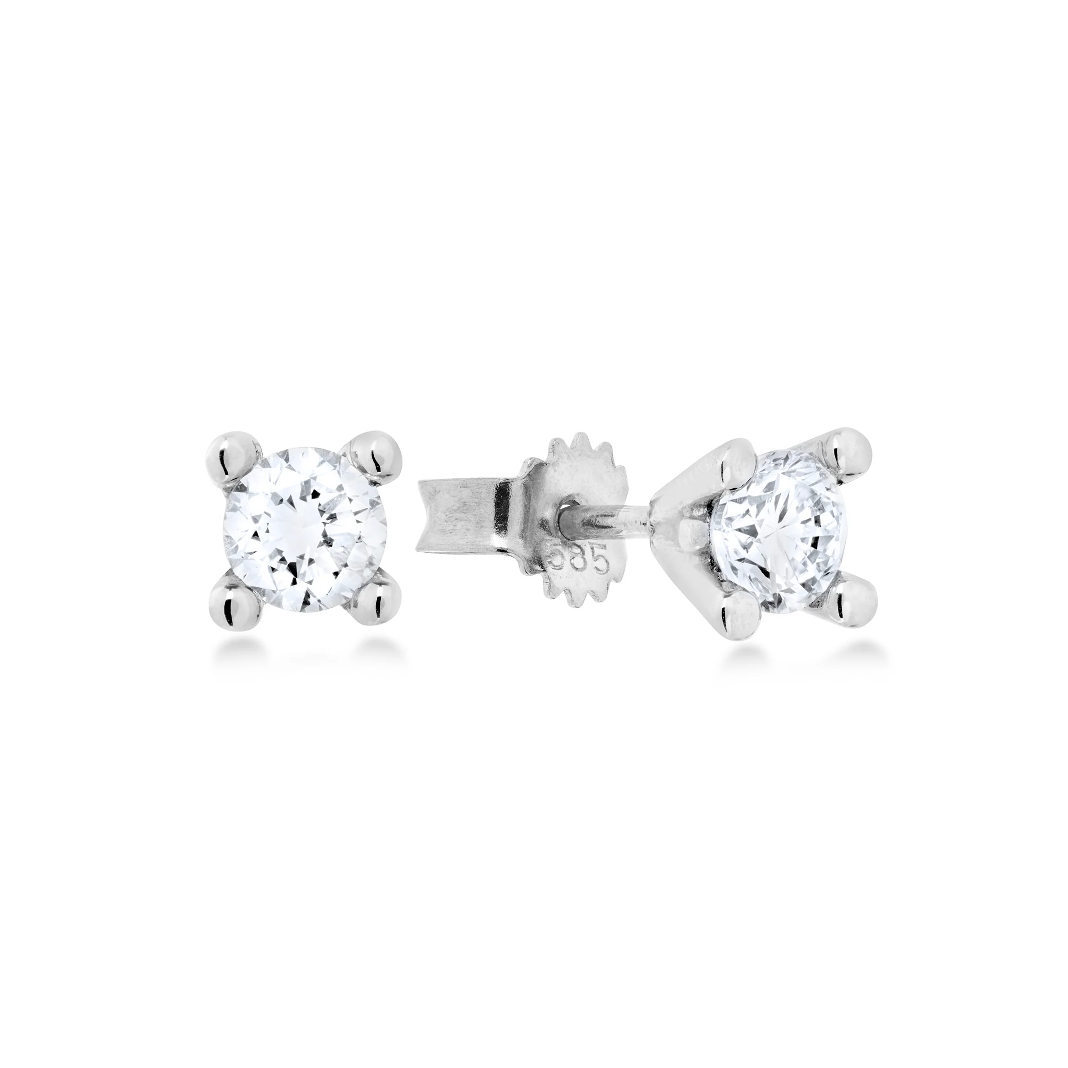 Aveny STARLIGHT - Ørestikker, 2x0,40 ct. w/si - 14 kt. hvidguld