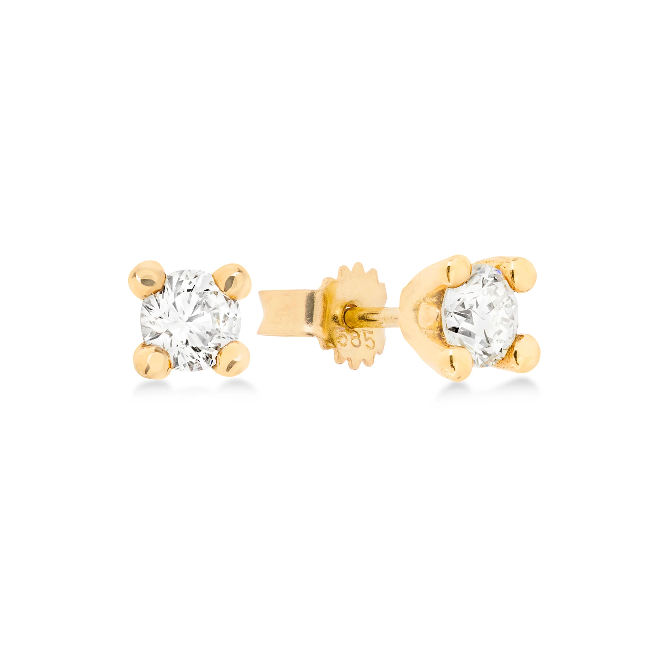 Aveny STARLIGHT - Ørestikker, 2x0,45 ct. w/si - 14 kt. guld