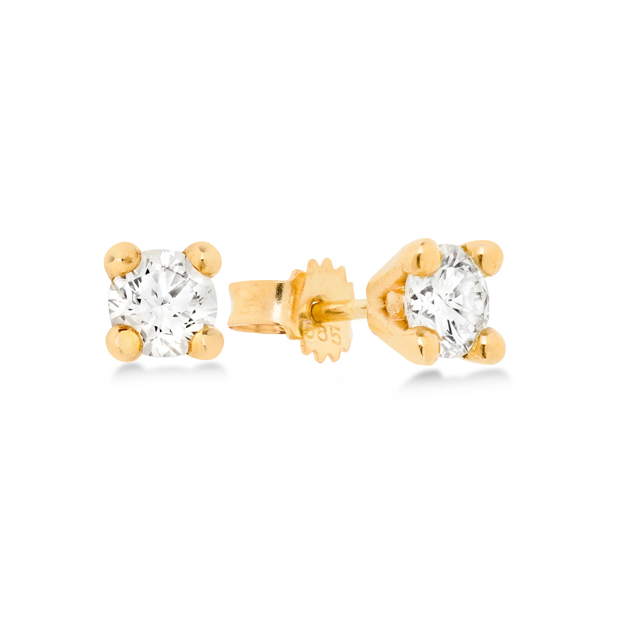 Aveny STARLIGHT - Ørestikker, 2x0,60 ct. w/si - 14 kt. guld