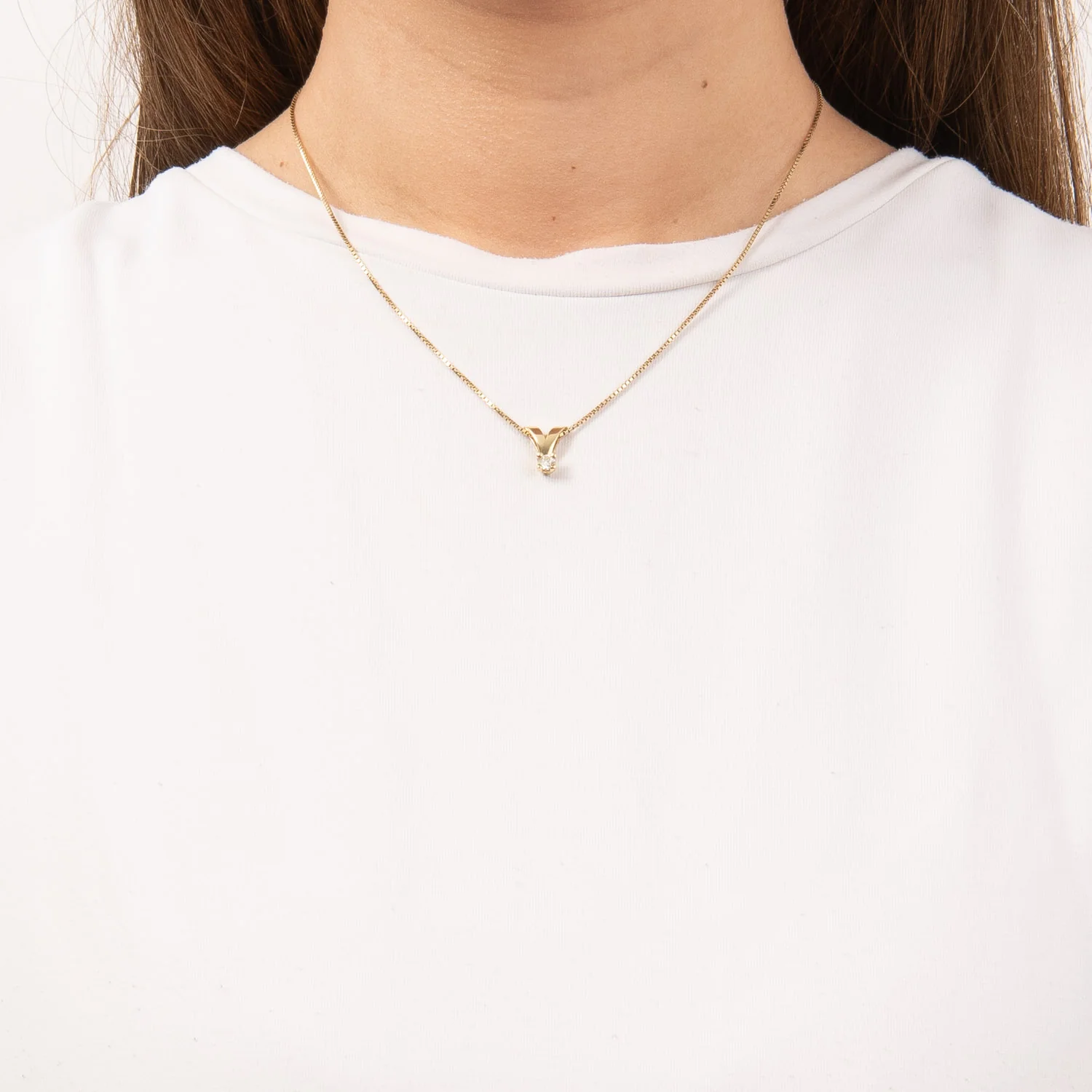 Aveny STARLIGHT - Vedhæng, 0,20 ct. w/si - 14 kt. guld - Image 2