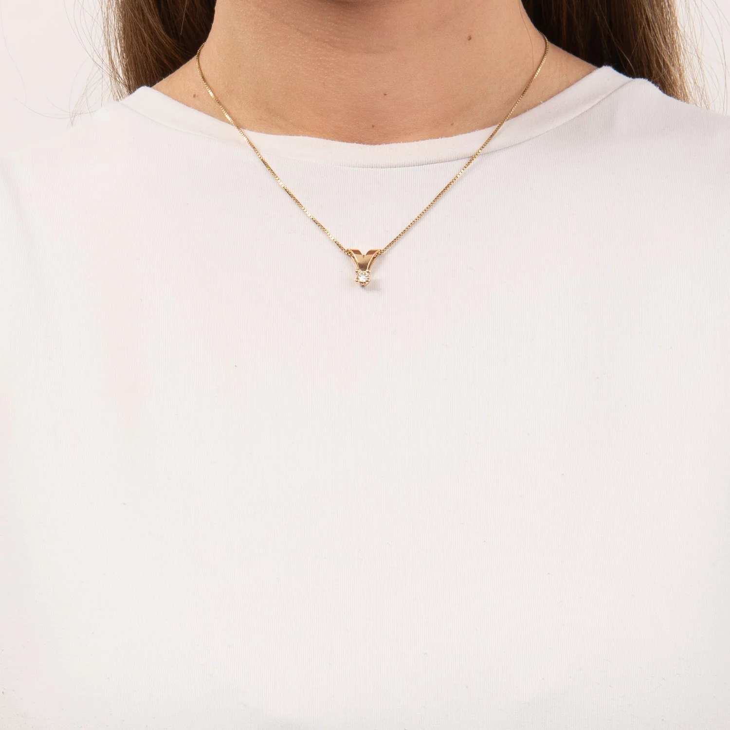 Aveny STARLIGHT - Vedhæng, 0,30 ct. w/si - 14 kt. guld - Image 2