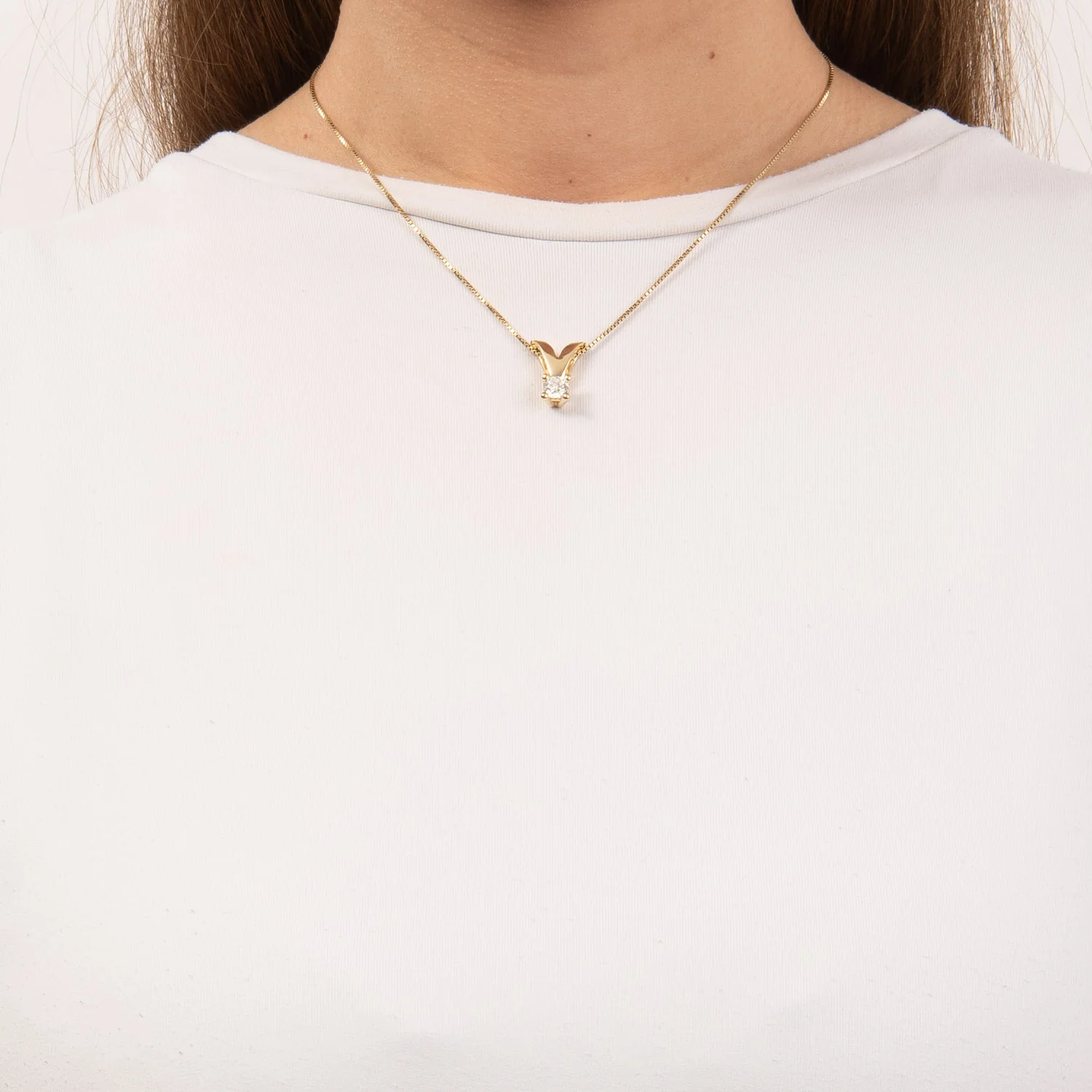 Aveny STARLIGHT - Vedhæng, 0,80 ct. w/si - 14 kt. guld - Image 2