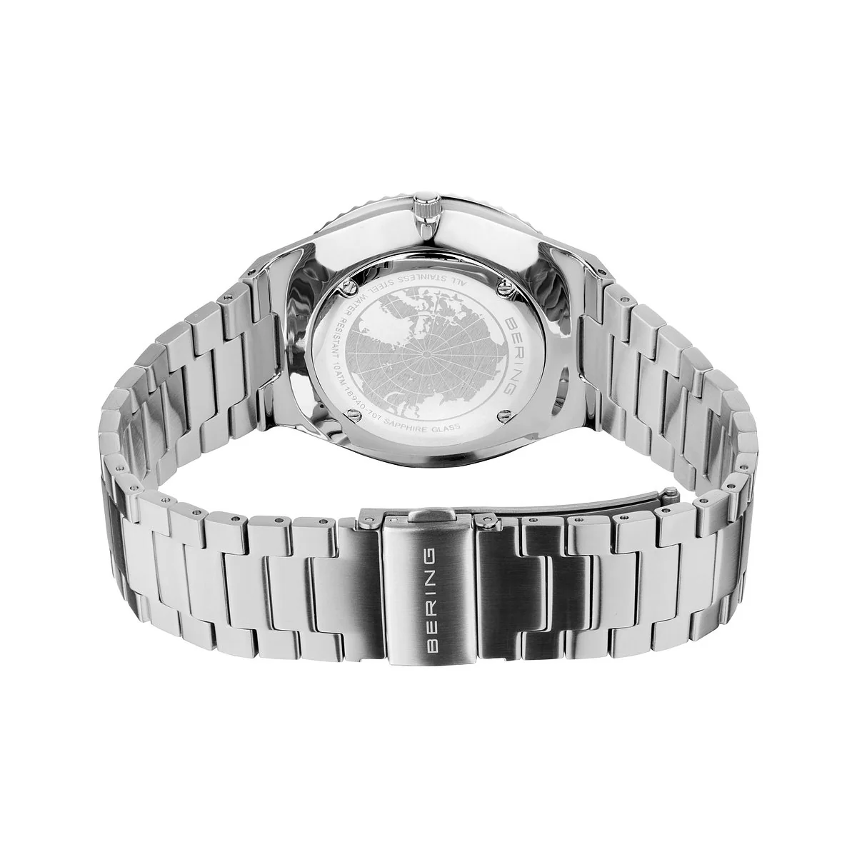 BERING - Classic Herreur, børstet/poleret sølv, blå - 18940-707 - Image 3