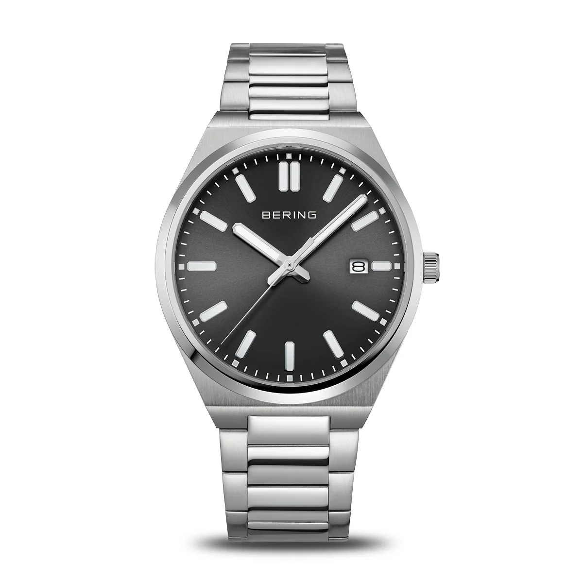 BERING - Classic titanium ur m. sort lænke, 39 mm - 17639-702