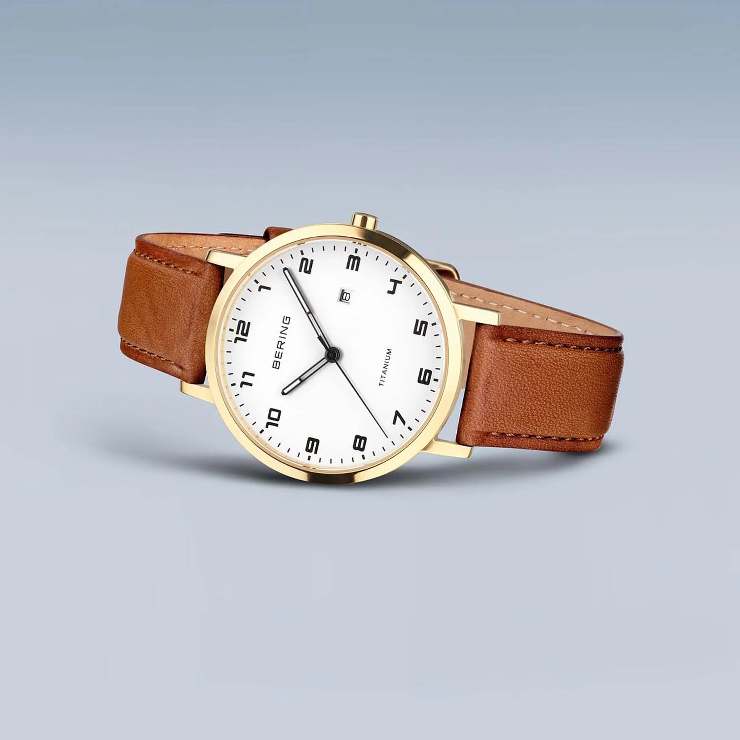 BERING - Titanium ur m. hvid skive, 40x34 mm - 18634-534 - Image 4