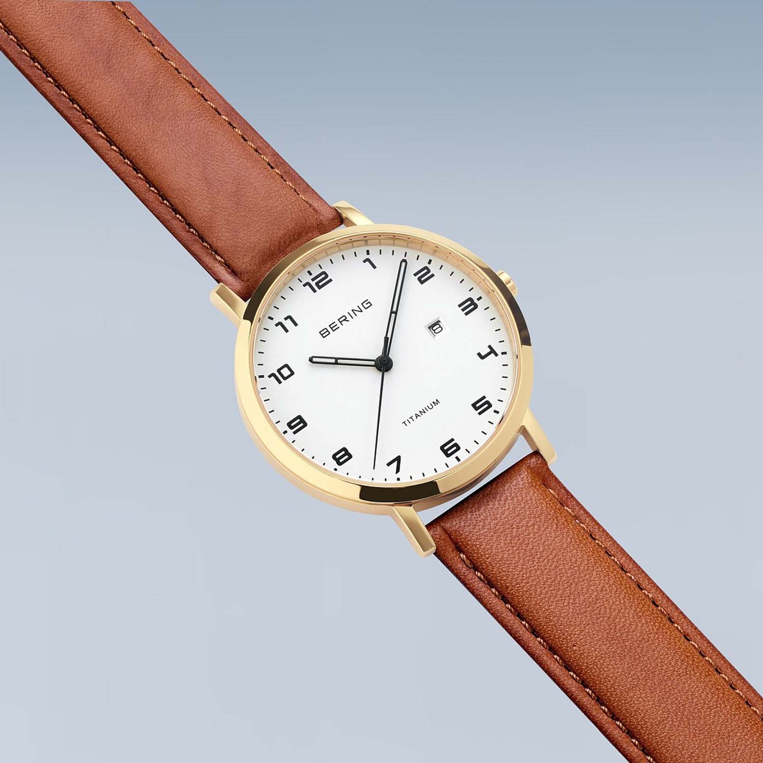 BERING - Titanium ur m. hvid skive, 40x34 mm - 18634-534 - Image 5