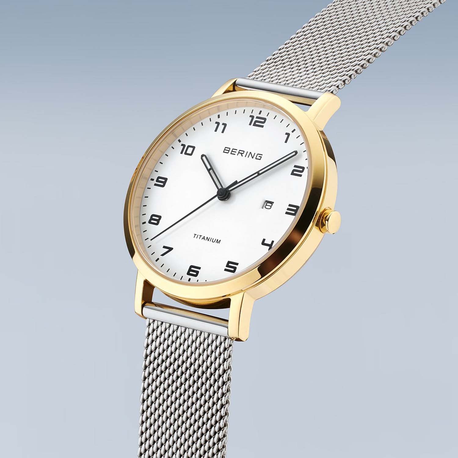 BERING - Titanium ur m. hvid skrive, 34 mm - 18634-010 - Image 2