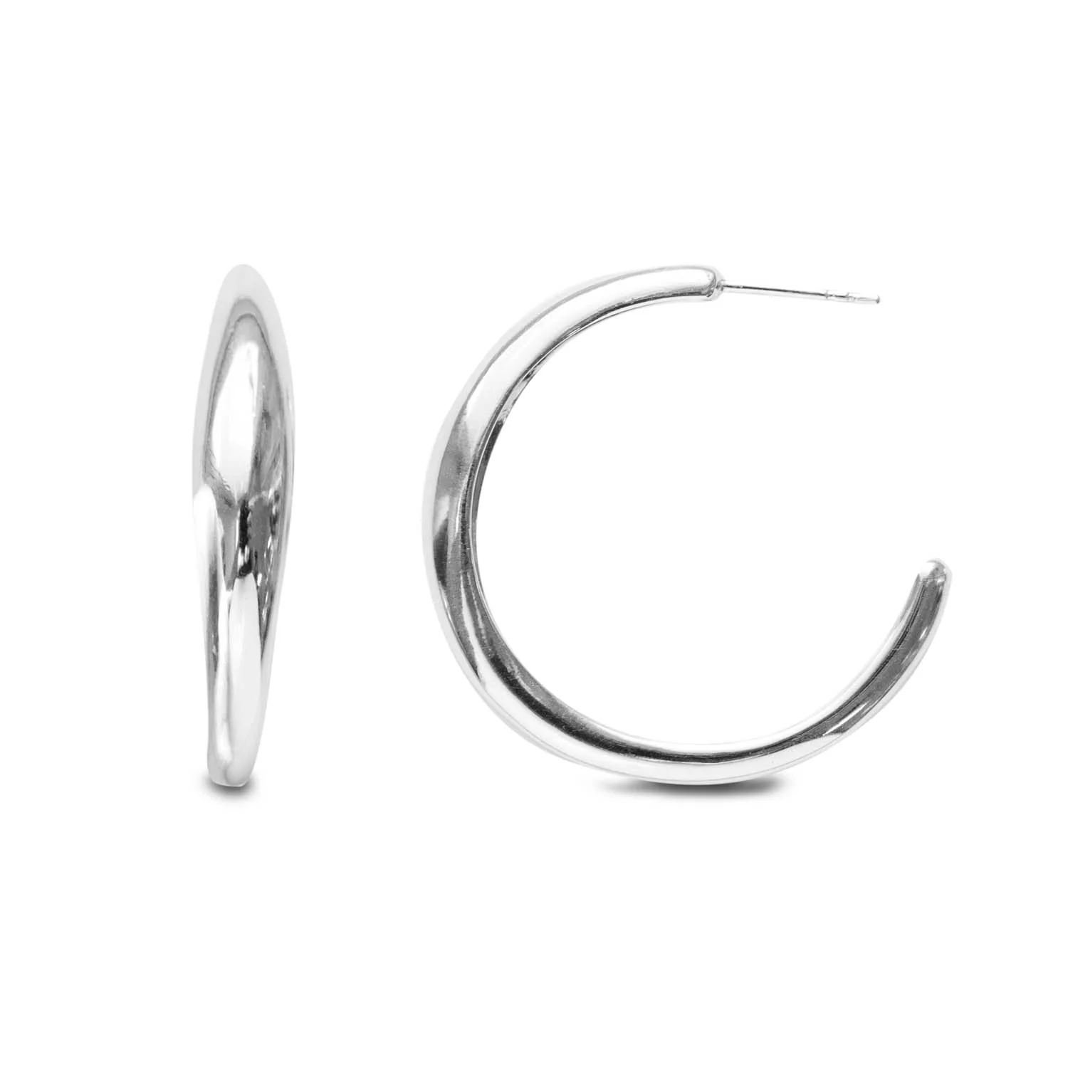 byBiehl - Limited Edition Ocean Flow Polished creoler, str. XL - Sølv
