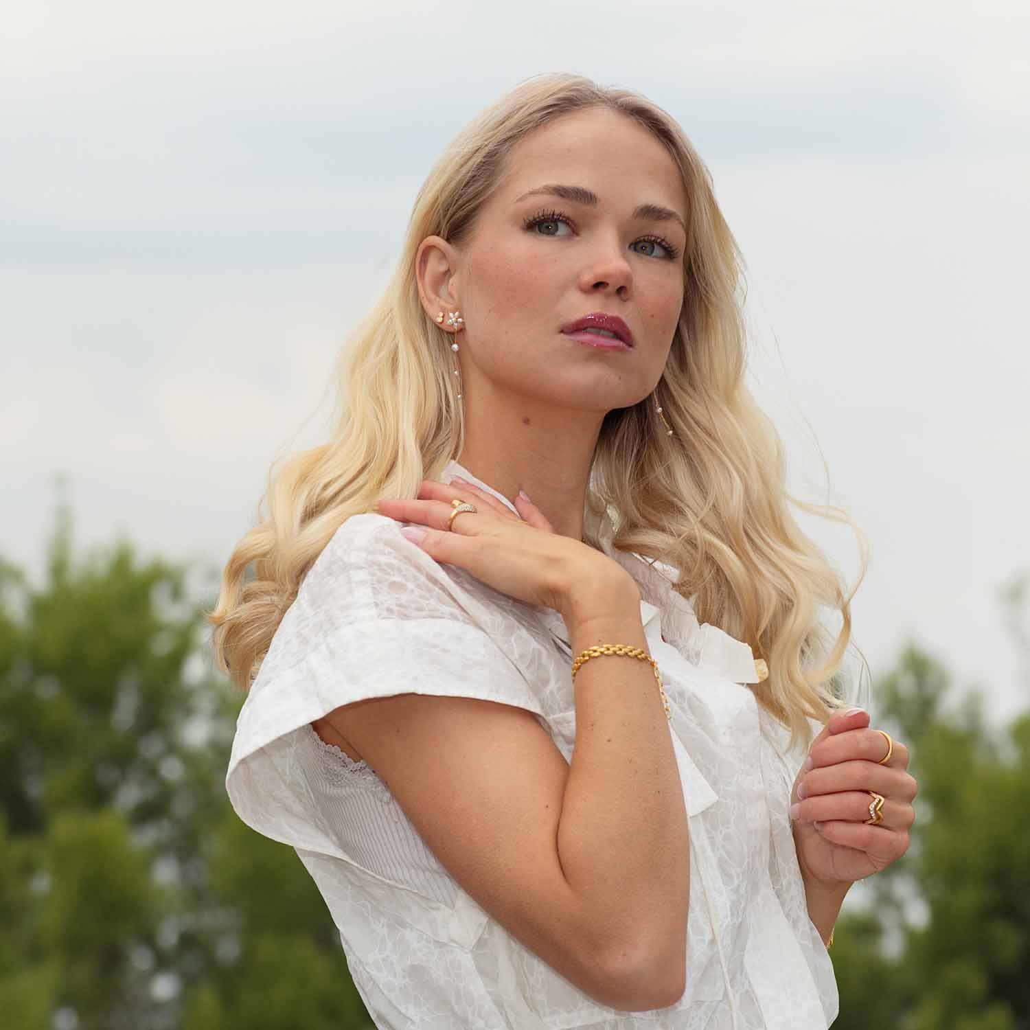 byBiehl - Pearl Signature ørehænger - Forgyldt sølv - Image 5