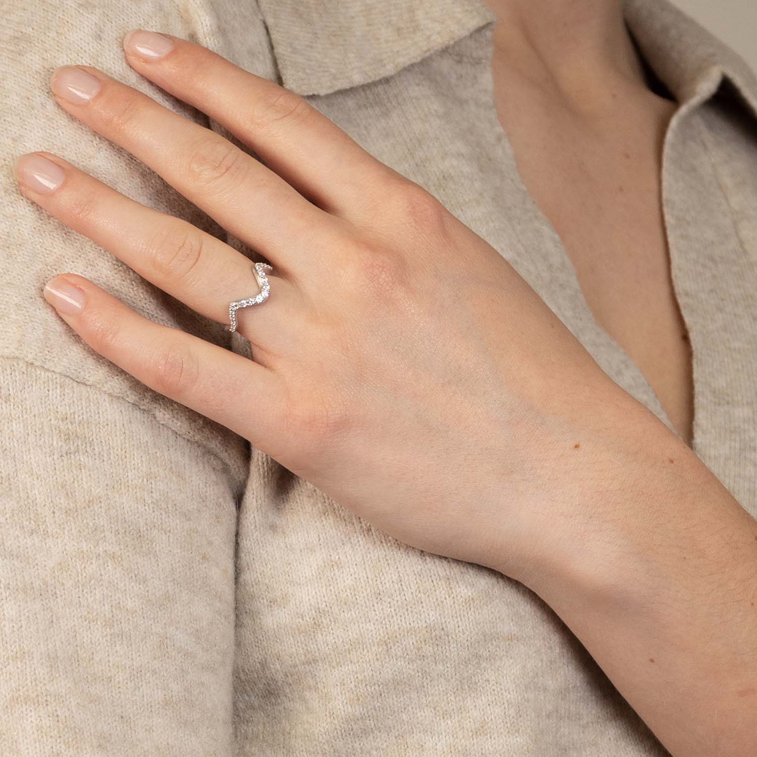 byBiehl - Wave Sparkle Small Ring - 5-3701a-R - Image 3
