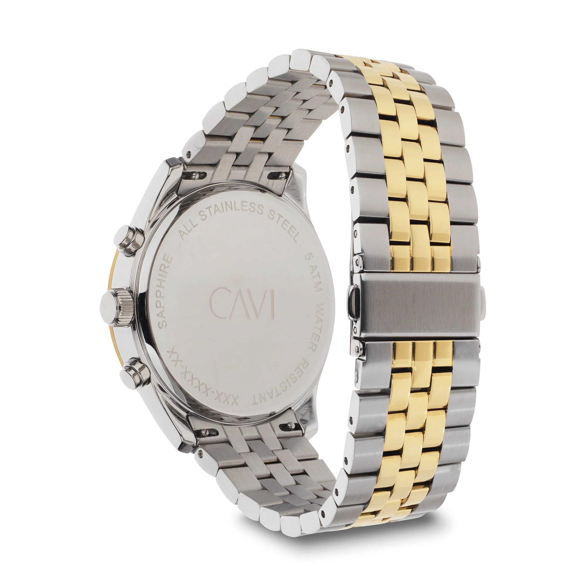 CAVI Watches - Apollo Silver ur, 43 mm - Bicolor rustfrit stål - Image 3