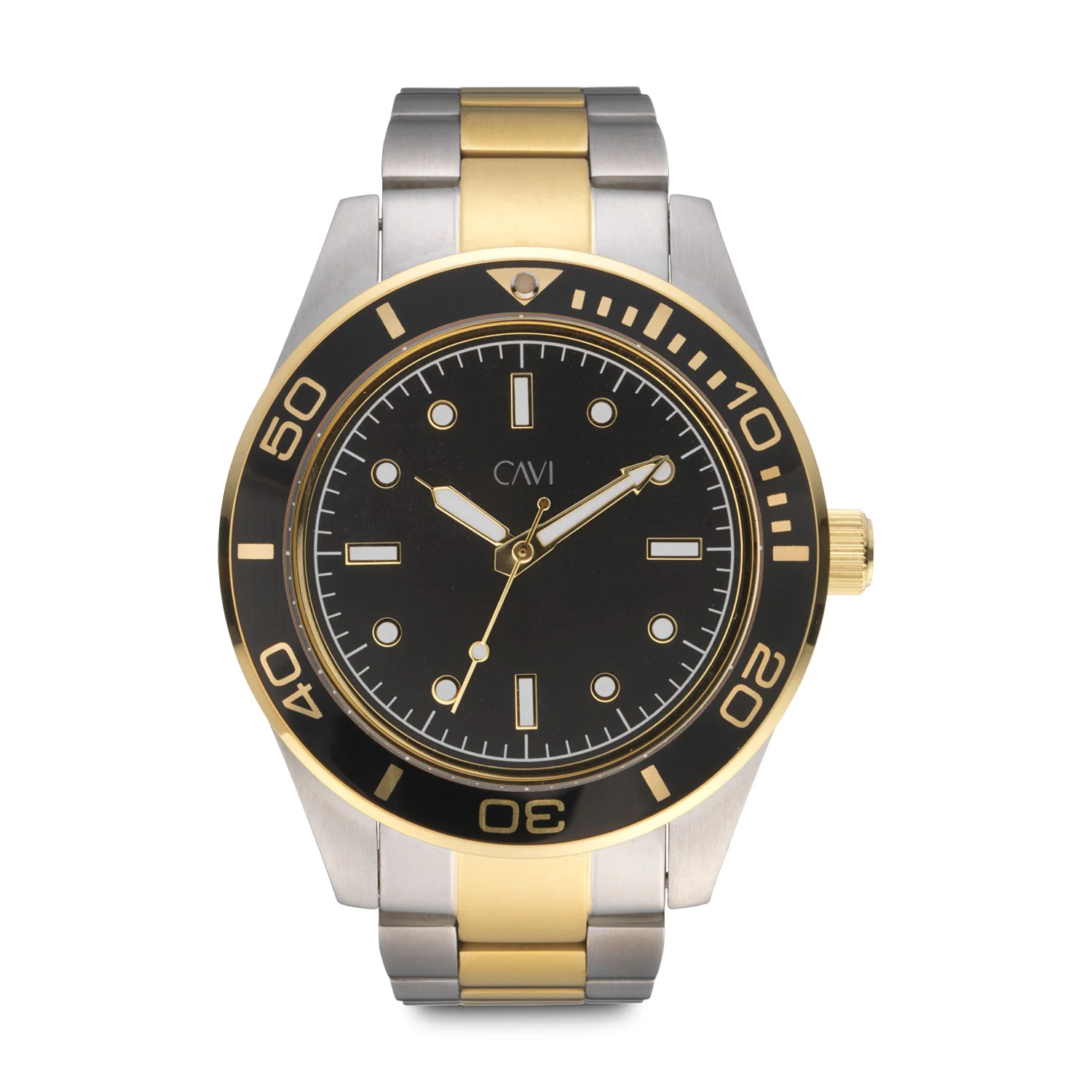 CAVI Watches - Apus Black Sunray ur, 41,5 mm - Bicolor rustfrit stål