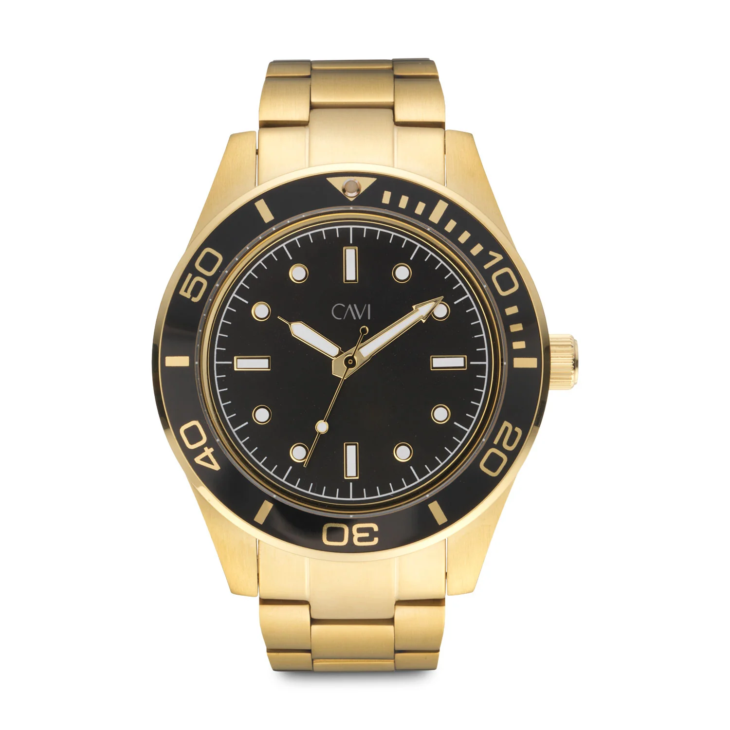 CAVI Watches - Apus Black Sunray ur, 41,5 mm - Guld IPG rustfrit stål