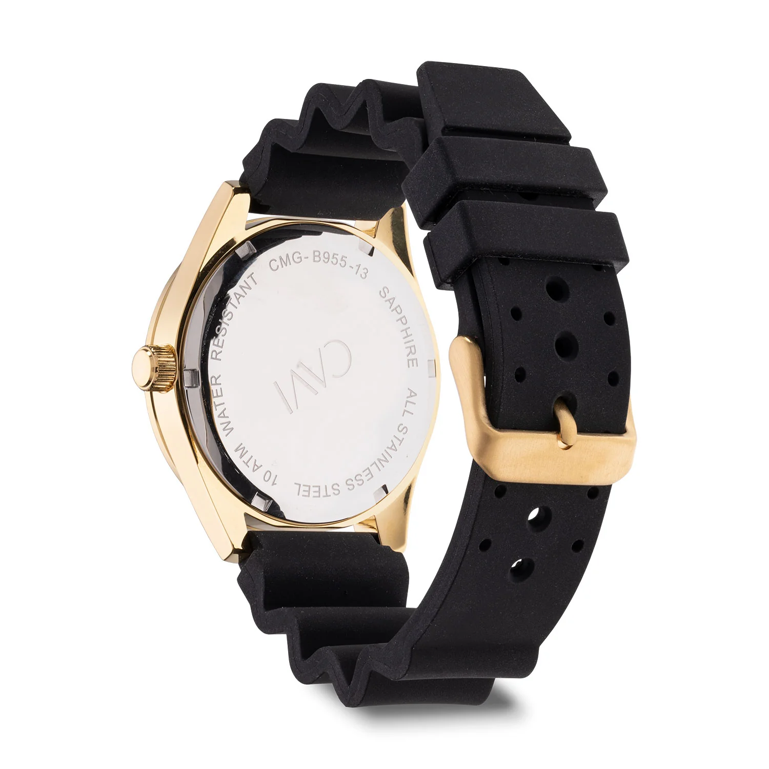 CAVI Watches - Apus Black Sunray ur, 41,5 mm - Guld IPG rustfrit stål - Image 3