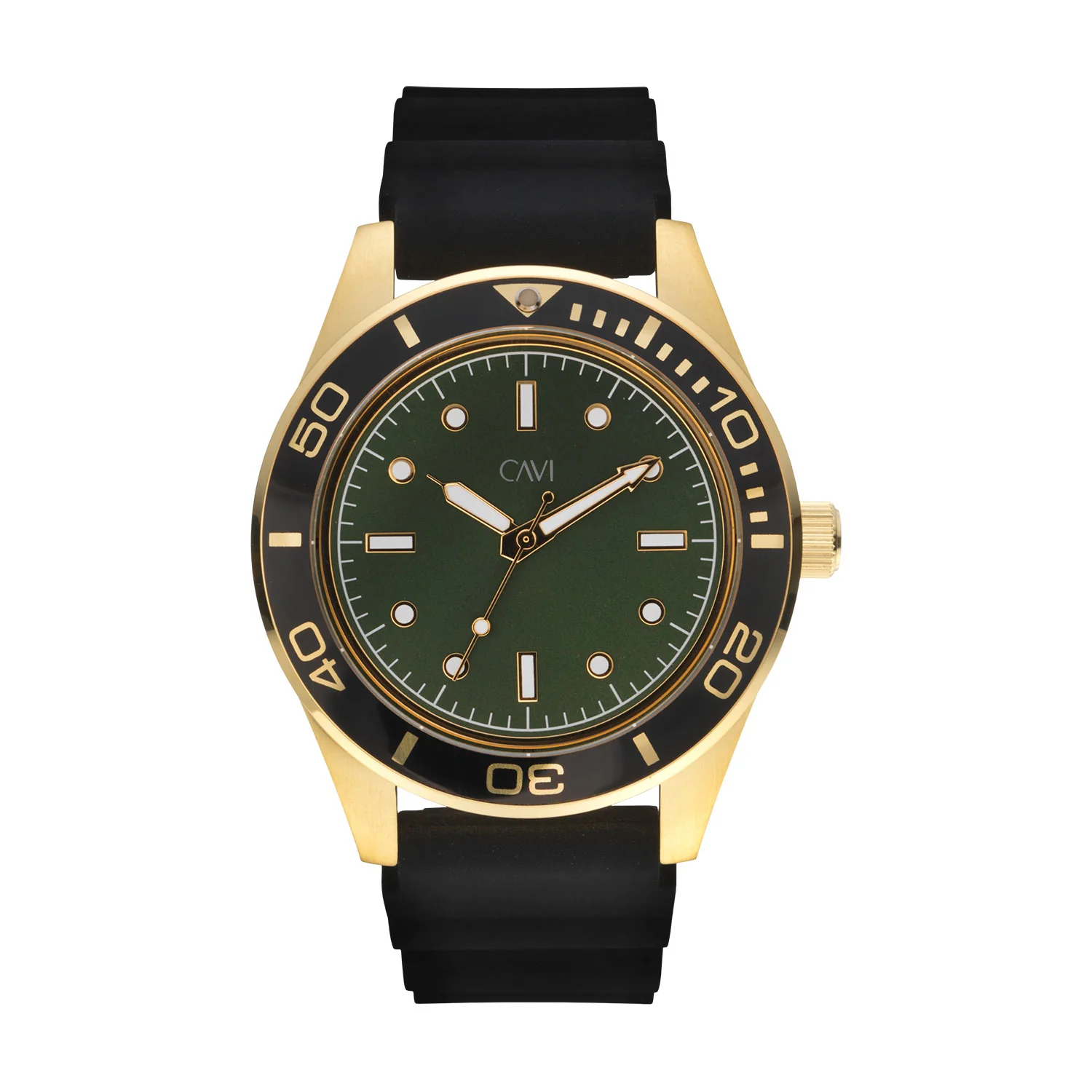 CAVI Watches - Apus Green Sunray ur, 41,5 mm - Guld IPG rustfrit stål