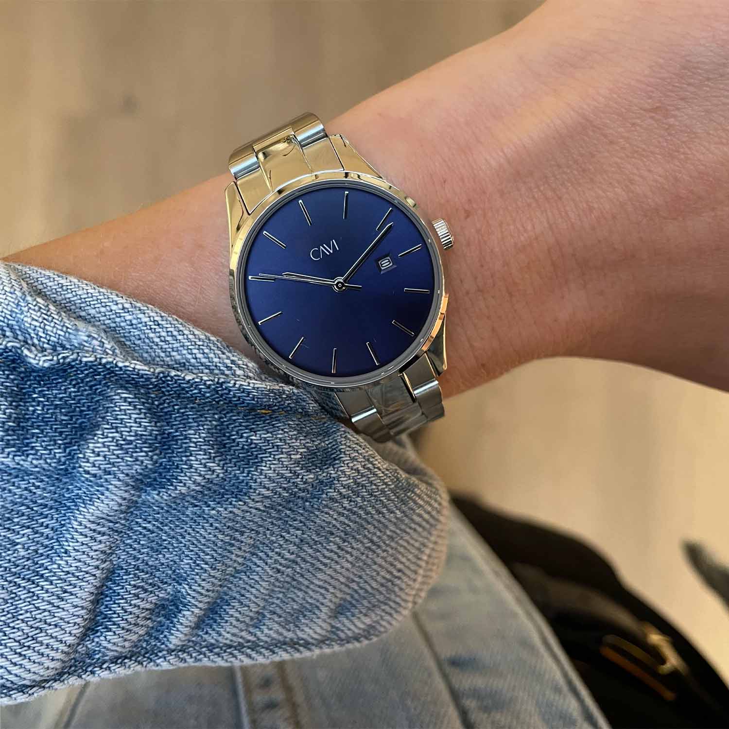 CAVI Watches - Bellatrix Blue Sunray ur, 30 mm - Rustfrit stål - Image 3