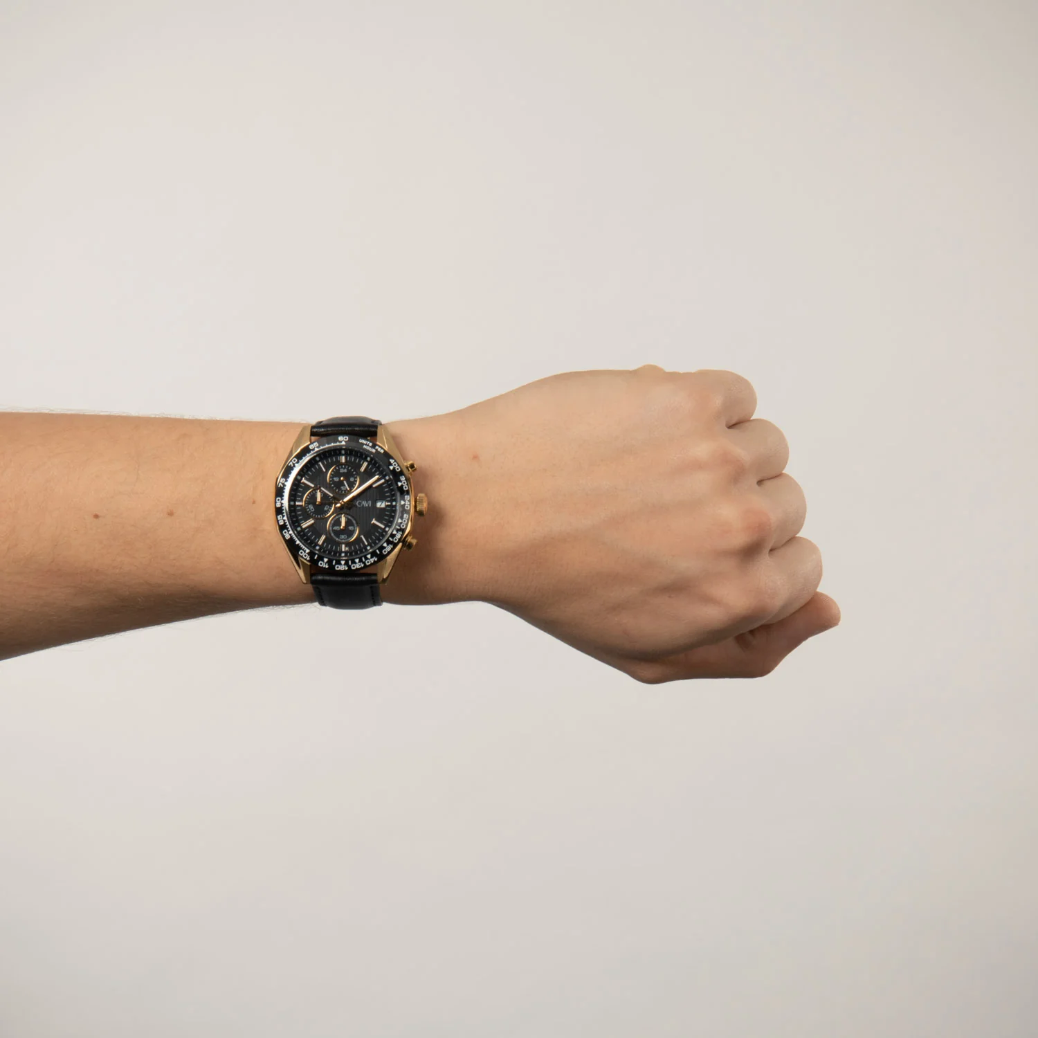 CAVI Watches - Castor Matt Black ur, 42 mm - Guld IPG rustfrit stål - Image 2