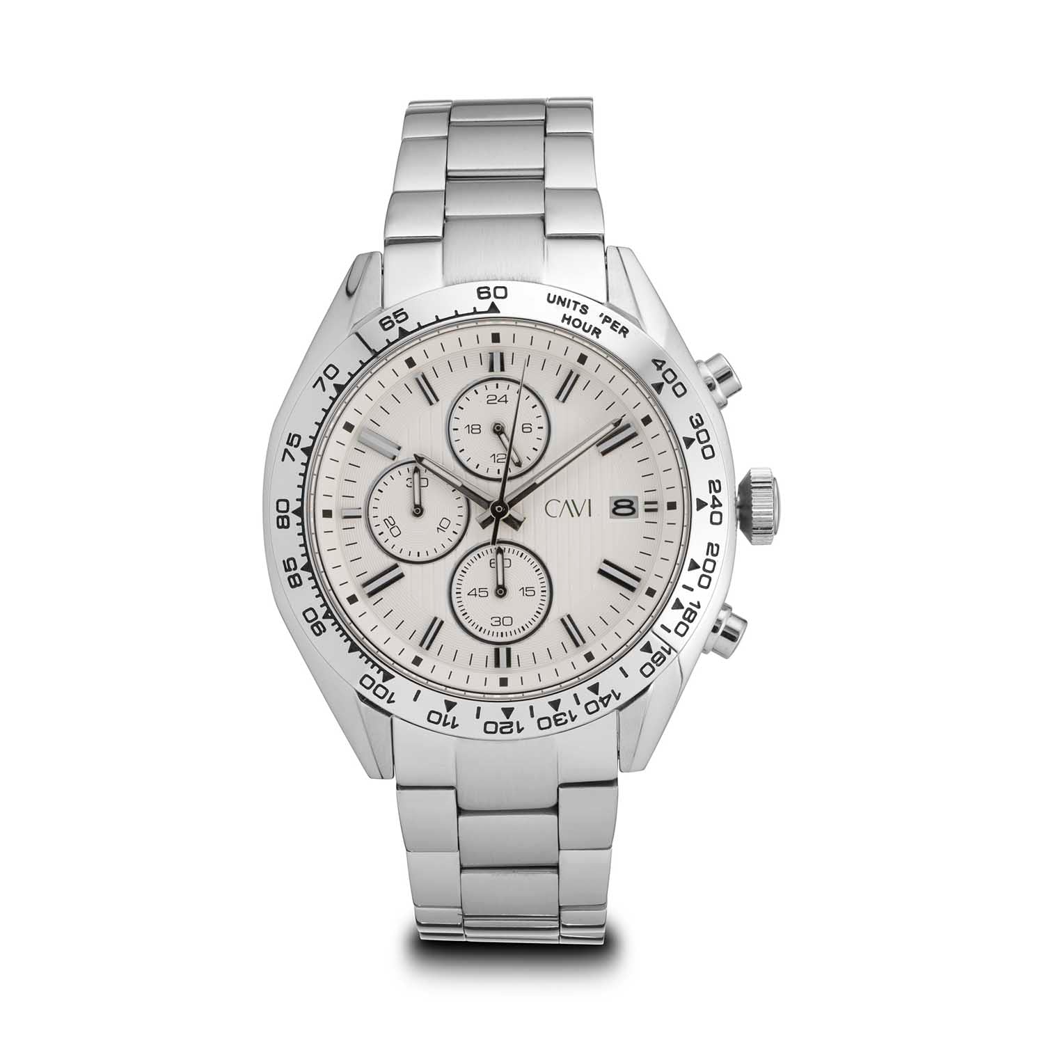 CAVI Watches - Castor Matt White ur, hvid/42 mm - Rustfrit stål