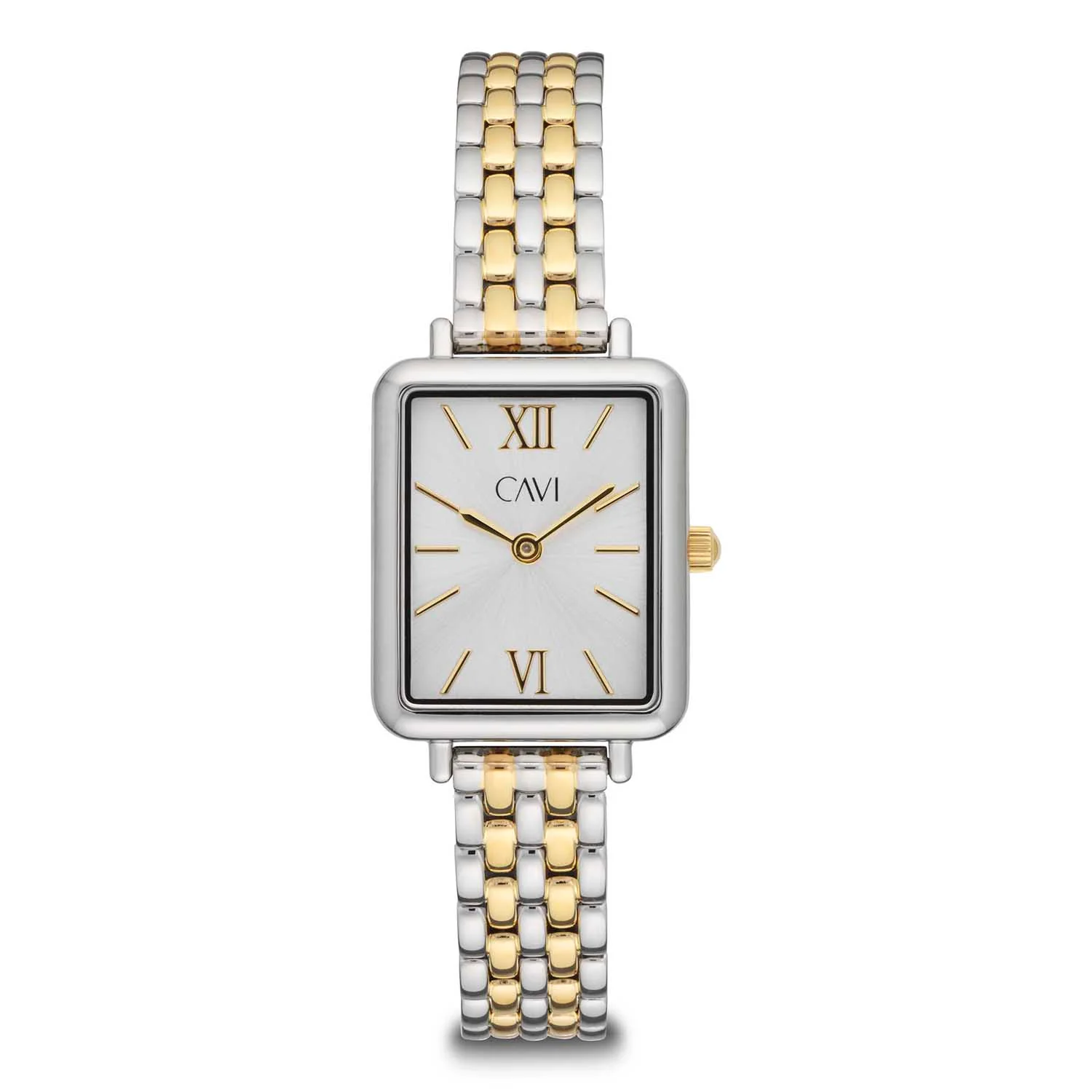 CAVI Watches - Cordelia ur m. lænke, 20x30 mm - Bicolor rustfrit stål