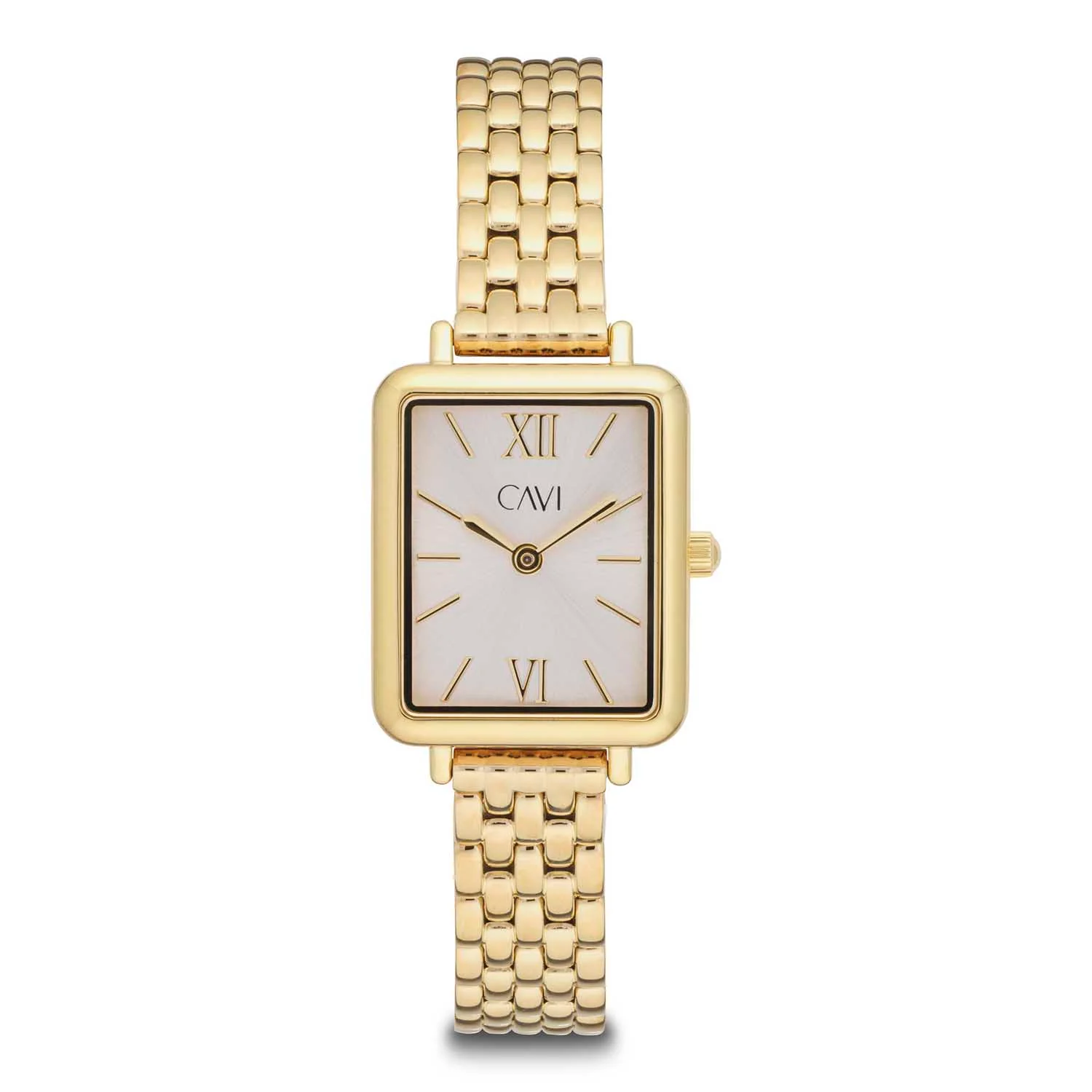 CAVI Watches - Cordelia ur m. lænke, 20x30 mm - Guld PVD rustfrit stål
