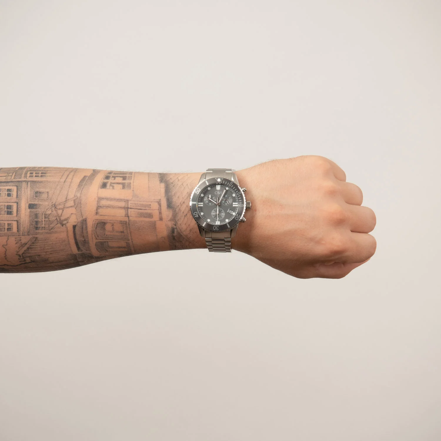 CAVI Watches - Helios Gun ur, 43 mm - Rustfrit stål - Image 2