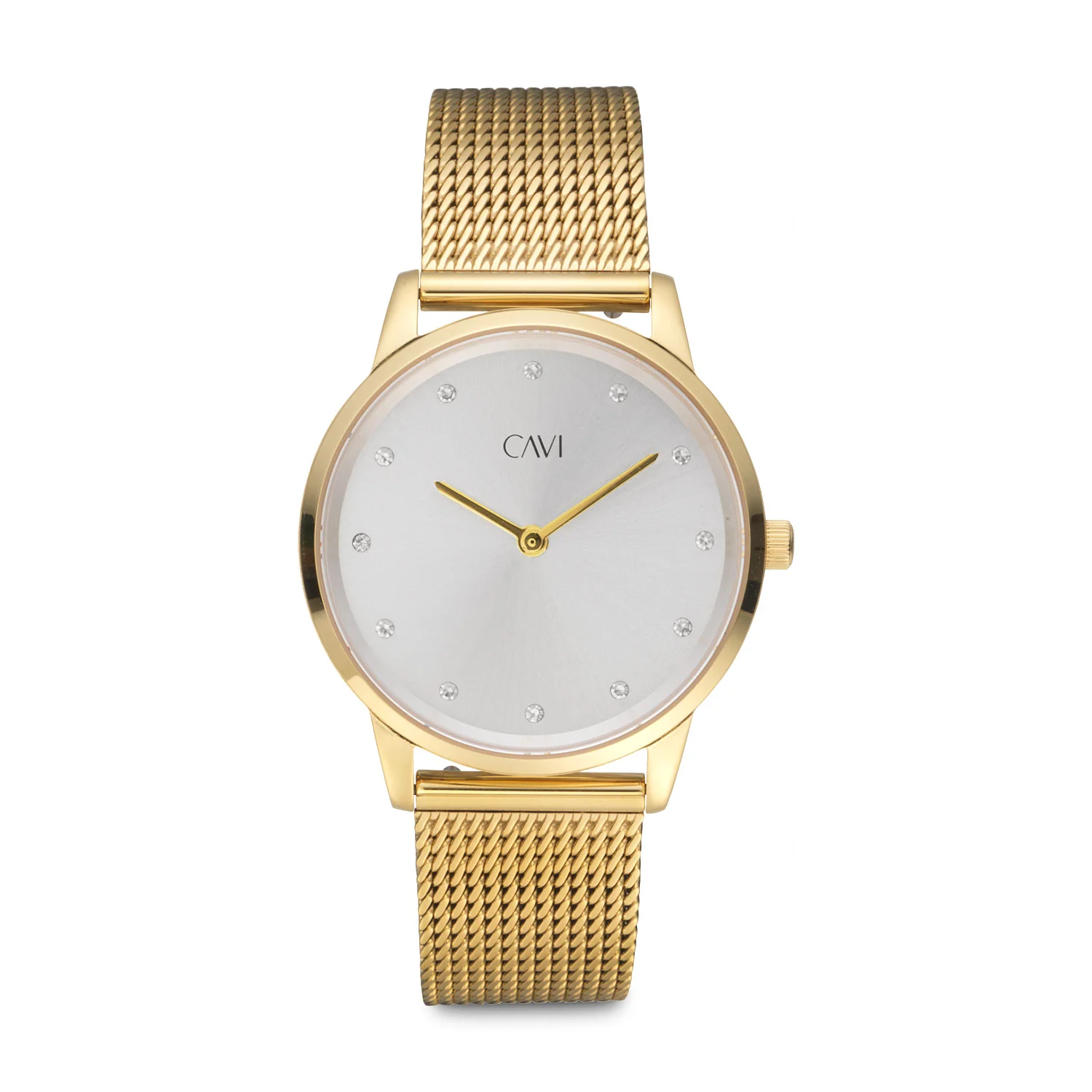 CAVI Watches - Hydra Silver Sunray ur, 32 mm - Guld IPG rustfrit stål