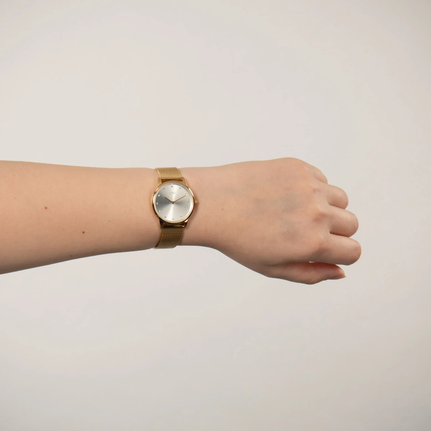 CAVI Watches - Hydra Silver Sunray ur, 32 mm - Guld IPG rustfrit stål - Image 2