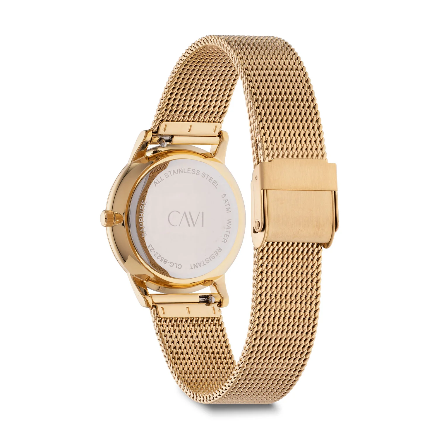 CAVI Watches - Hydra Silver Sunray ur, 32 mm - Guld IPG rustfrit stål - Image 4