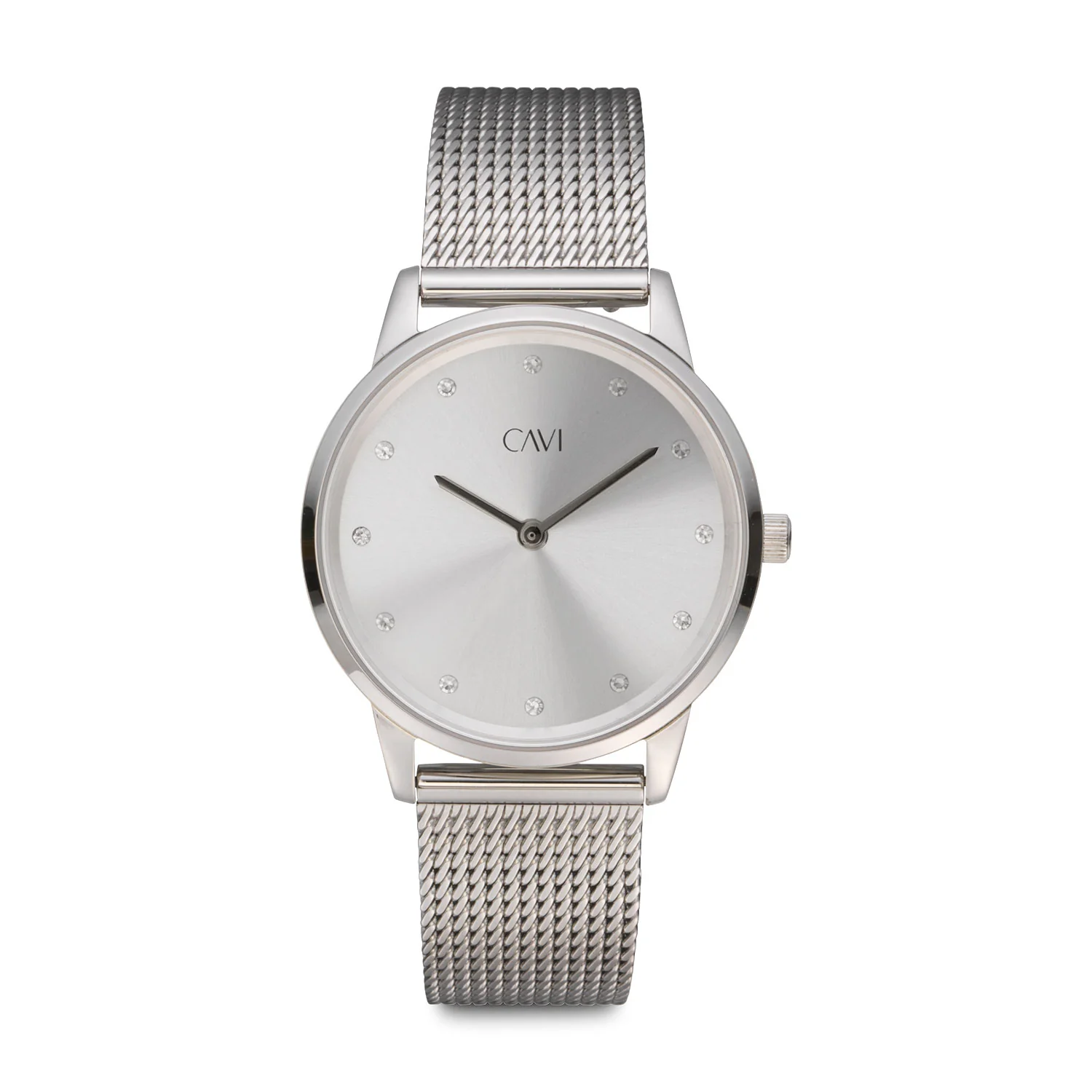 CAVI Watches - Hydra Silver Sunray ur, 32 mm - Rustfrit stål