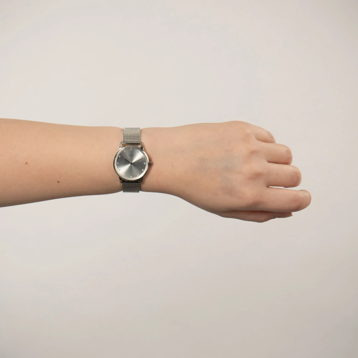 CAVI Watches - Hydra Silver Sunray ur, 32 mm - Rustfrit stål - Image 2