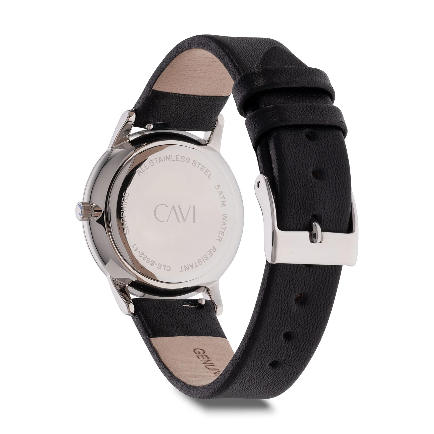 CAVI Watches - Hydra Silver Sunray ur, 32 mm - Rustfrit stål - Image 4