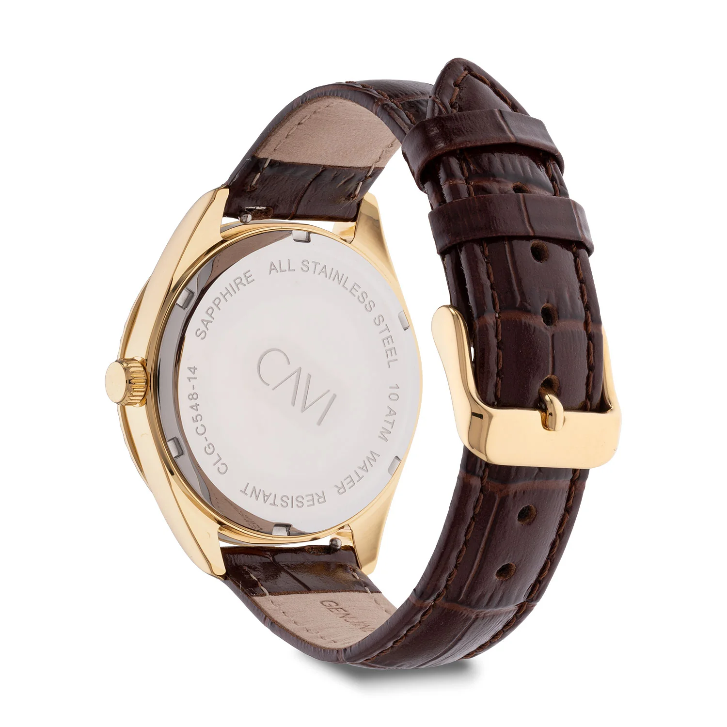 CAVI Watches - Izar Green Sunray ur, 38 mm - Guld IPG rustfrit stål - Image 3