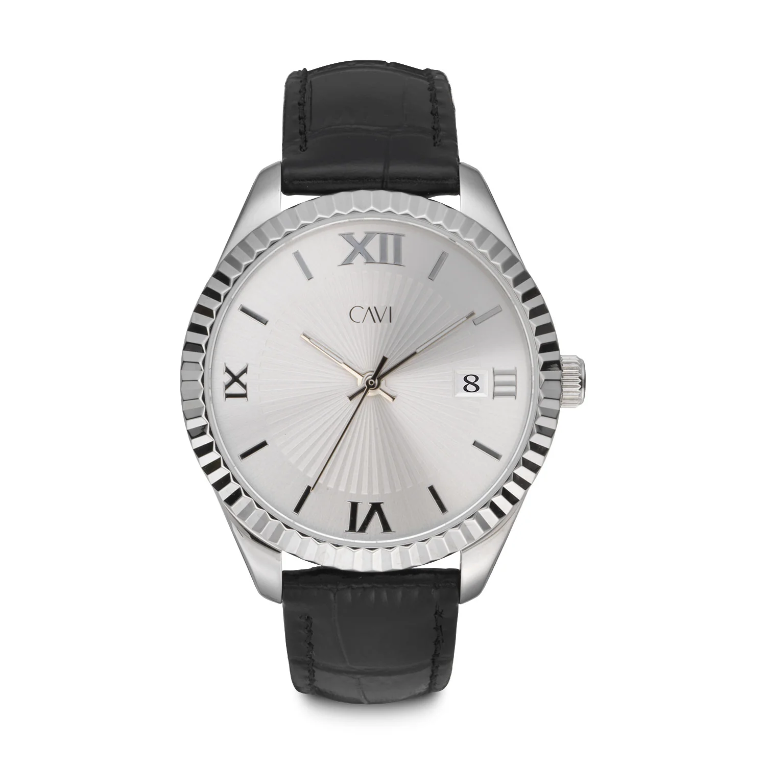 CAVI Watches - Izar Silver Sunray ur, 38 mm - Rustfrit stål