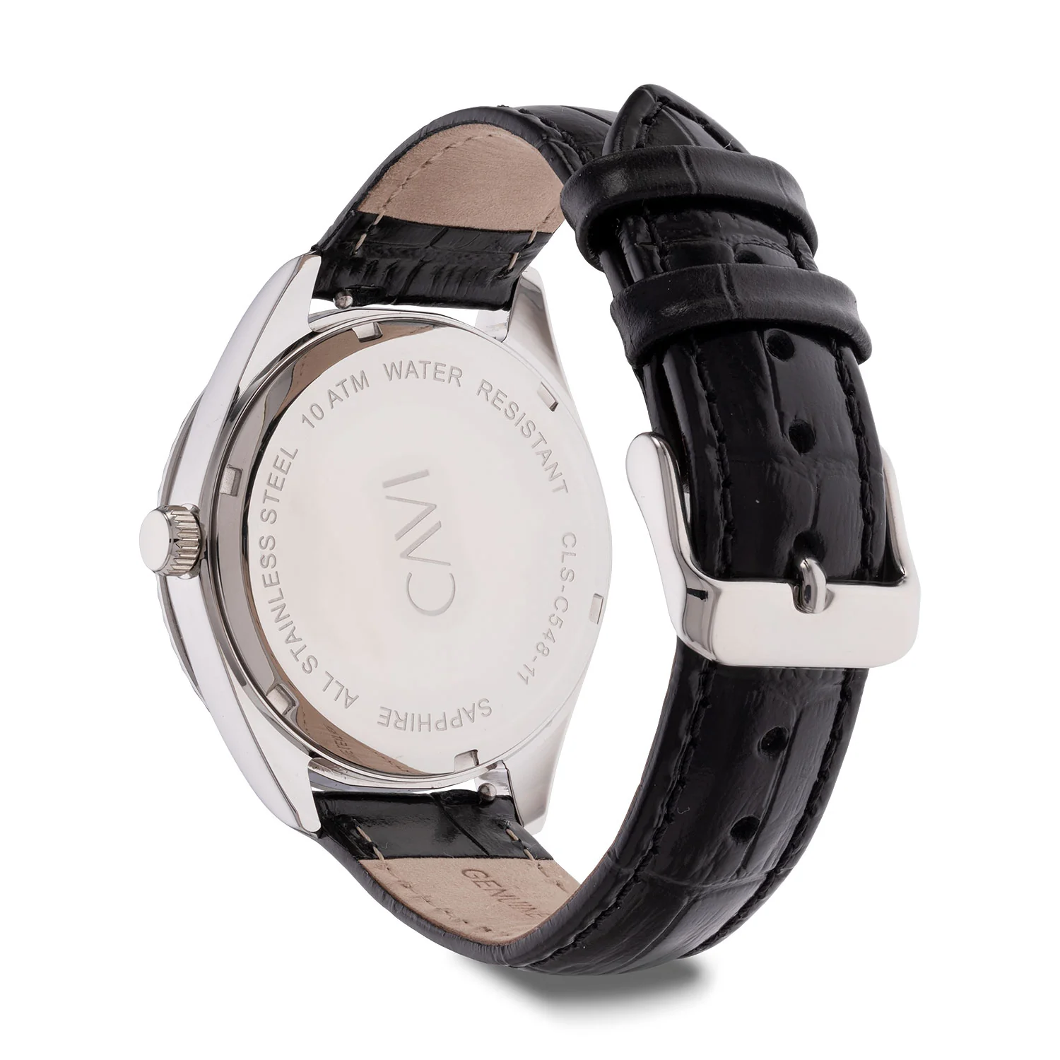 CAVI Watches - Izar Silver Sunray ur, 38 mm - Rustfrit stål - Image 3