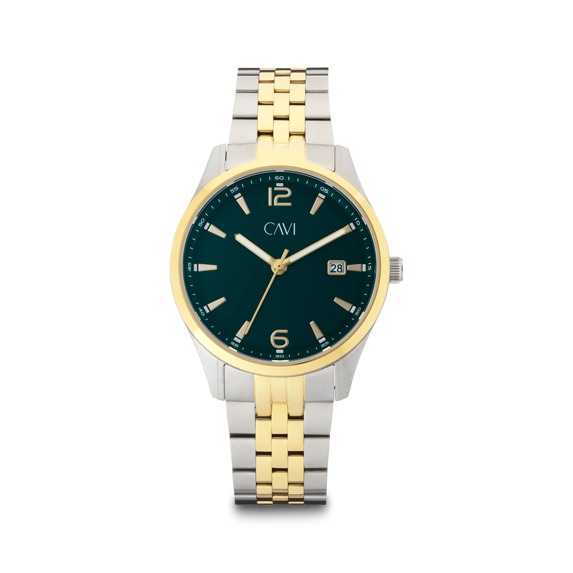 CAVI Watches - Luna Green ur, 36 mm - Bicolor rustfrit stål